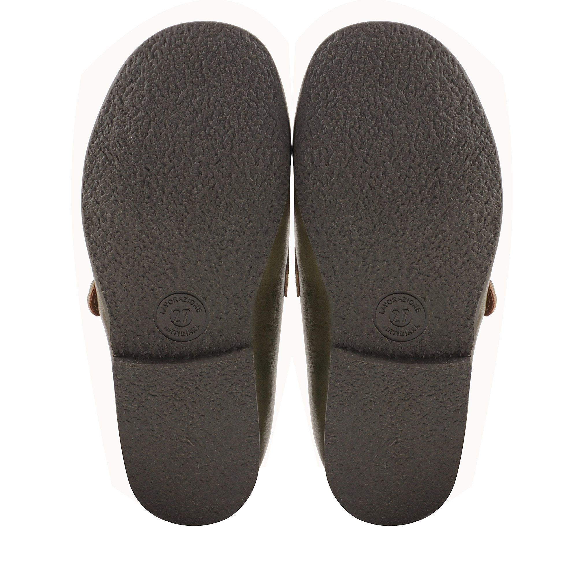 Girls Green Leather Shoes