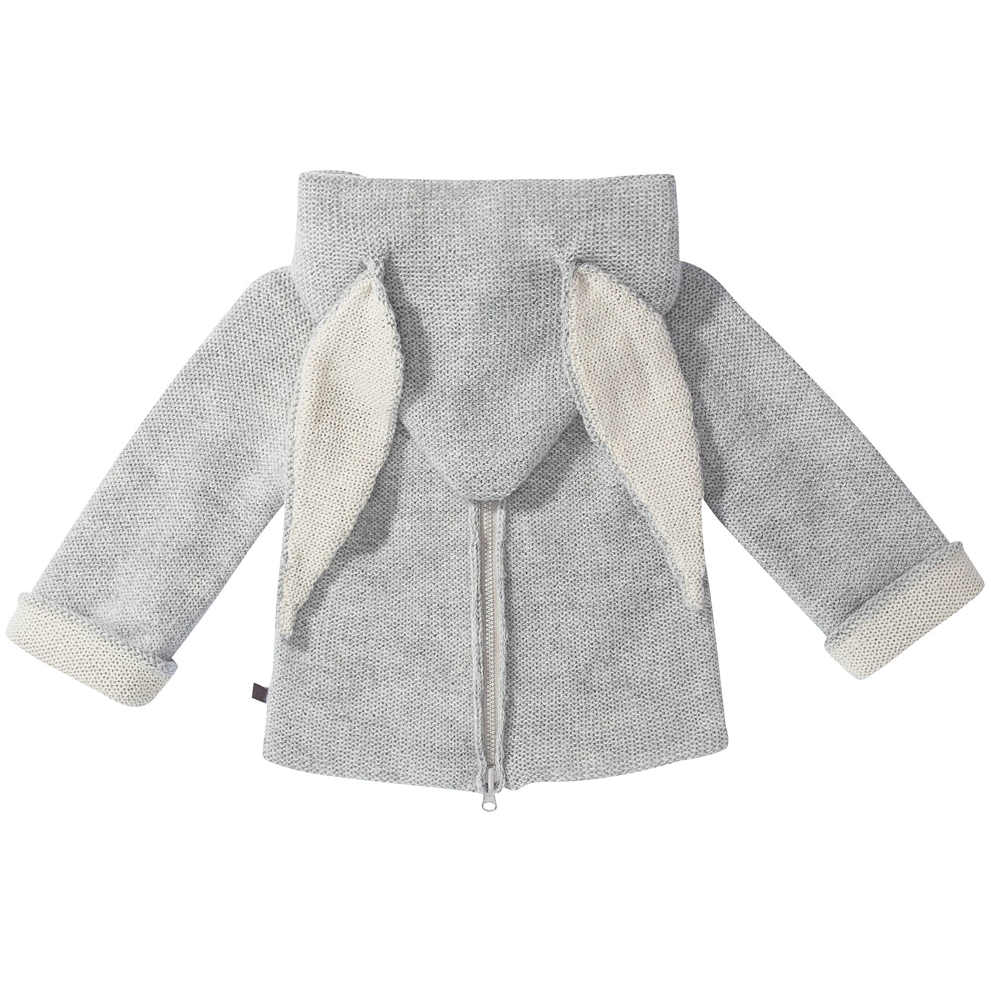 Baby Grey Rabbit Alpaca Hooded Animal Sweater