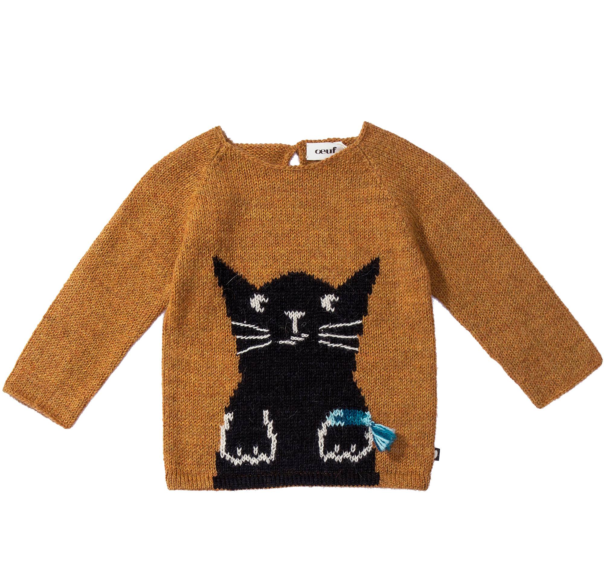 Baby Yellow Cat Alpaca Hooded Sweater