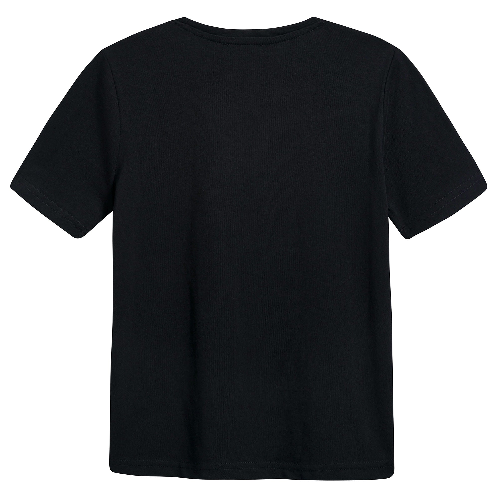 Boys Black Logo Cotton T-shirt