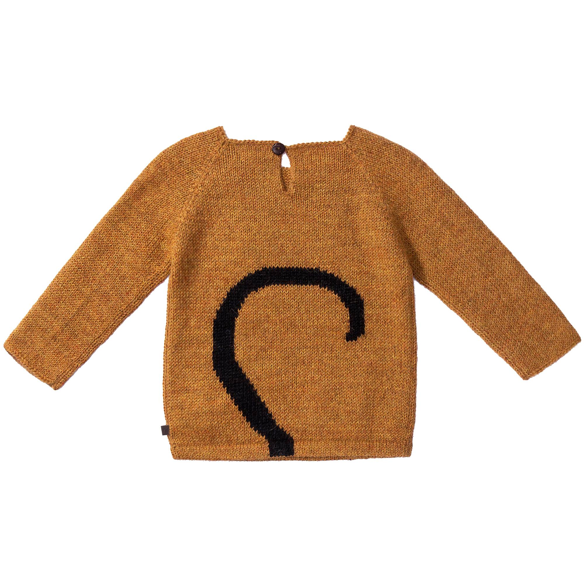 Baby Yellow Cat Alpaca Hooded Sweater