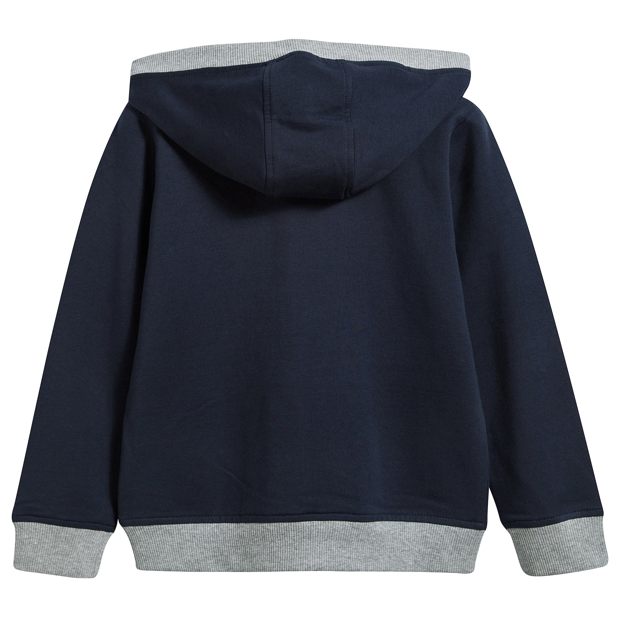 Boys Blue Cotton Logo Cardigan