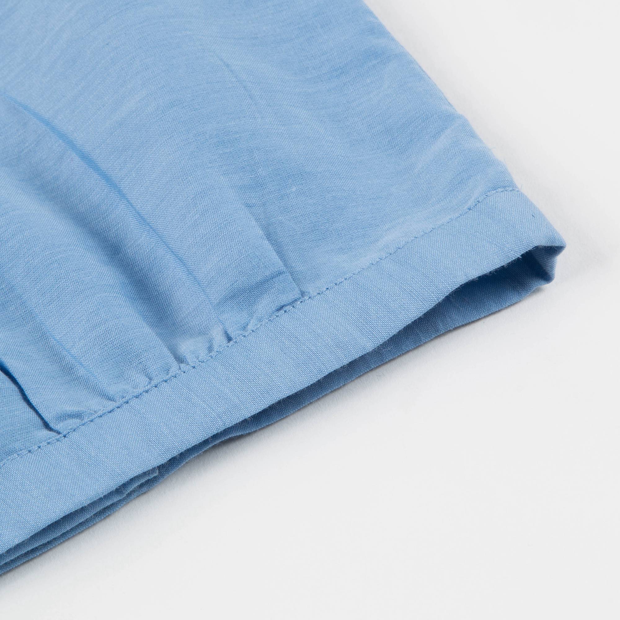 Baby Azure Blue Cotton Woven Blouse