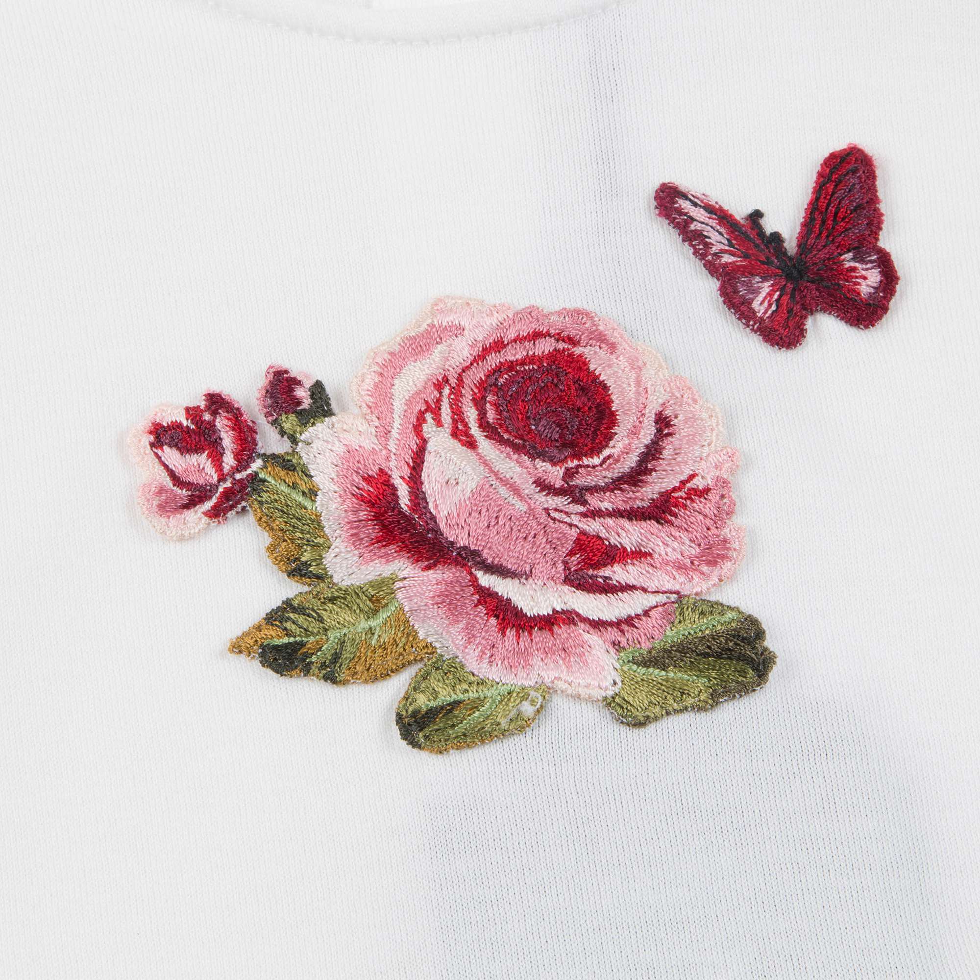 Baby Girls Lvory & Pink Roses Shortie