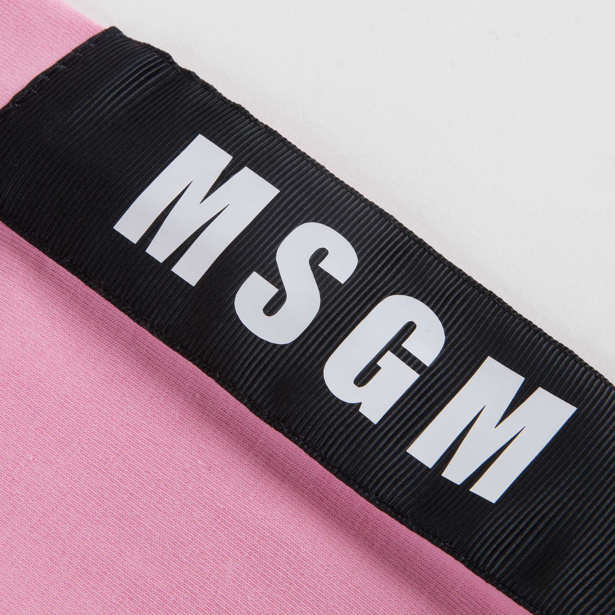 Girls Pink Logo Cotton Leggings