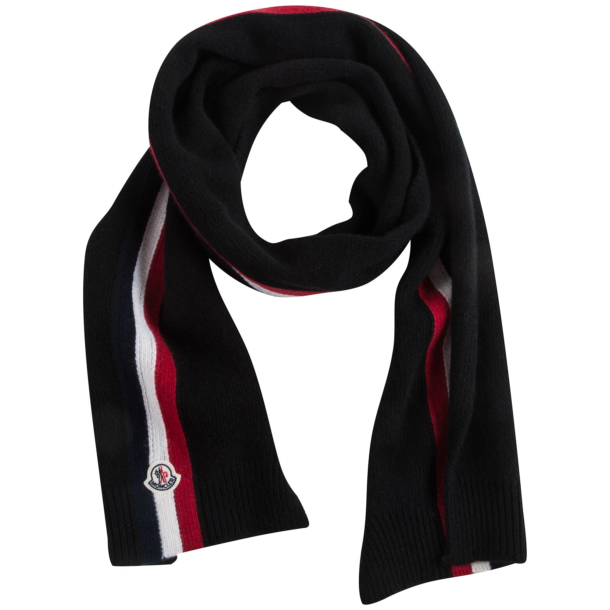 Boys Black "SCIARPA" Virgin Wool Scarf