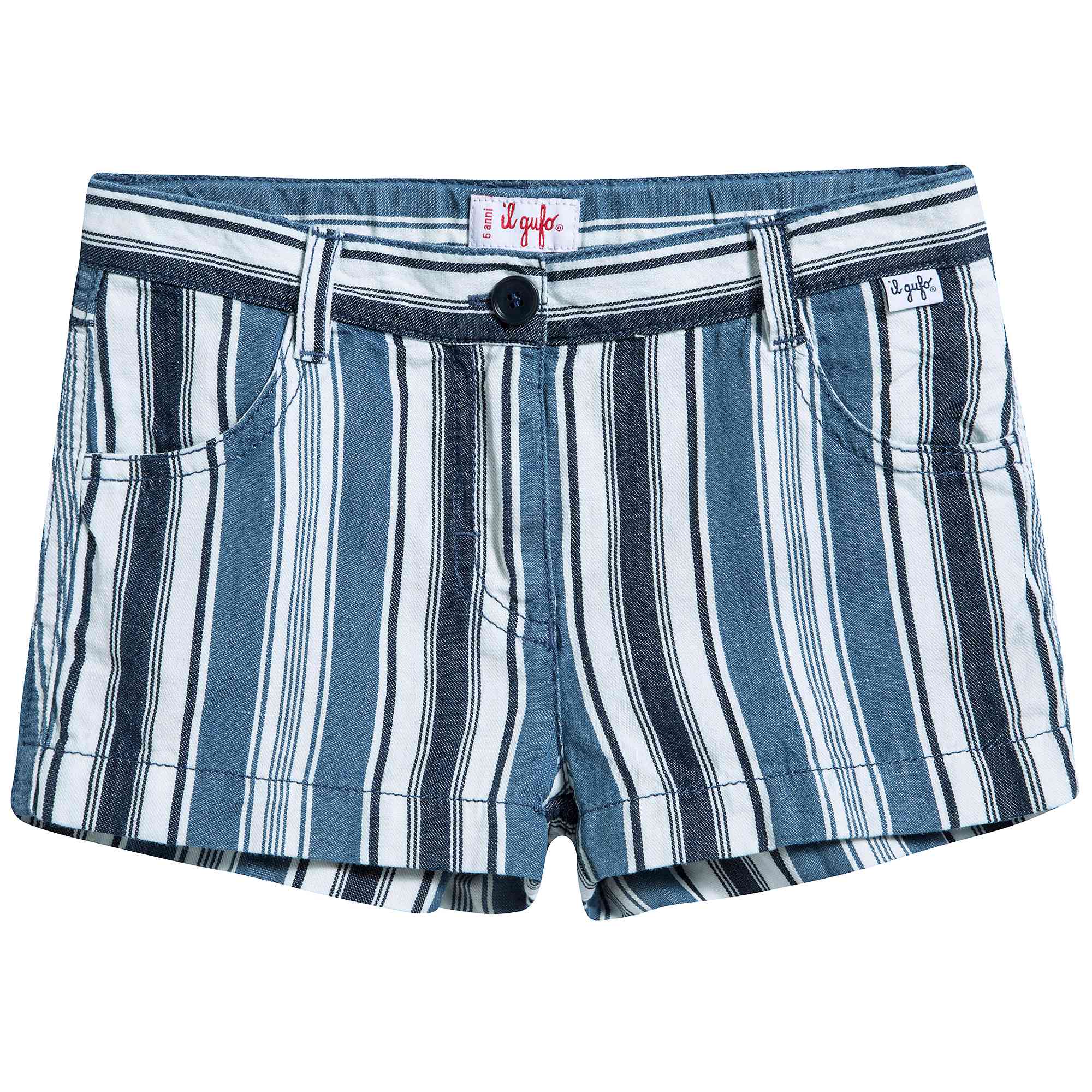 Girls Denim Blue Cotton Shorts