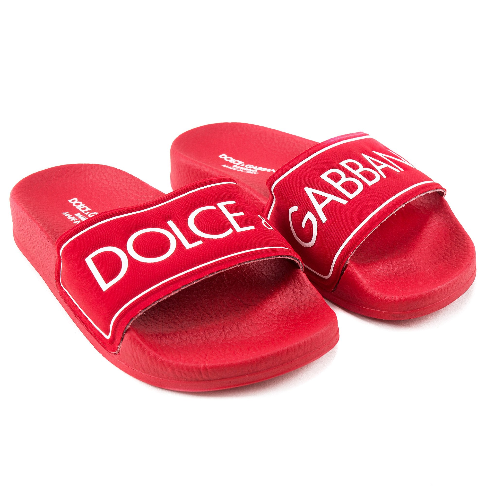 Girls Red Logo Sandals