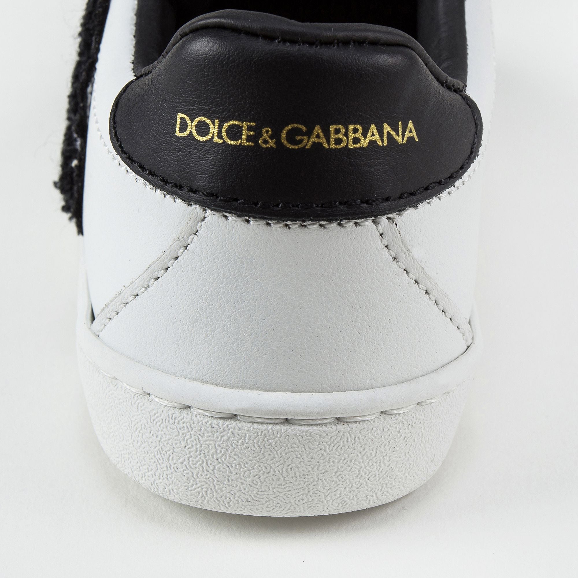 Girls White Leather “DG" Shoes