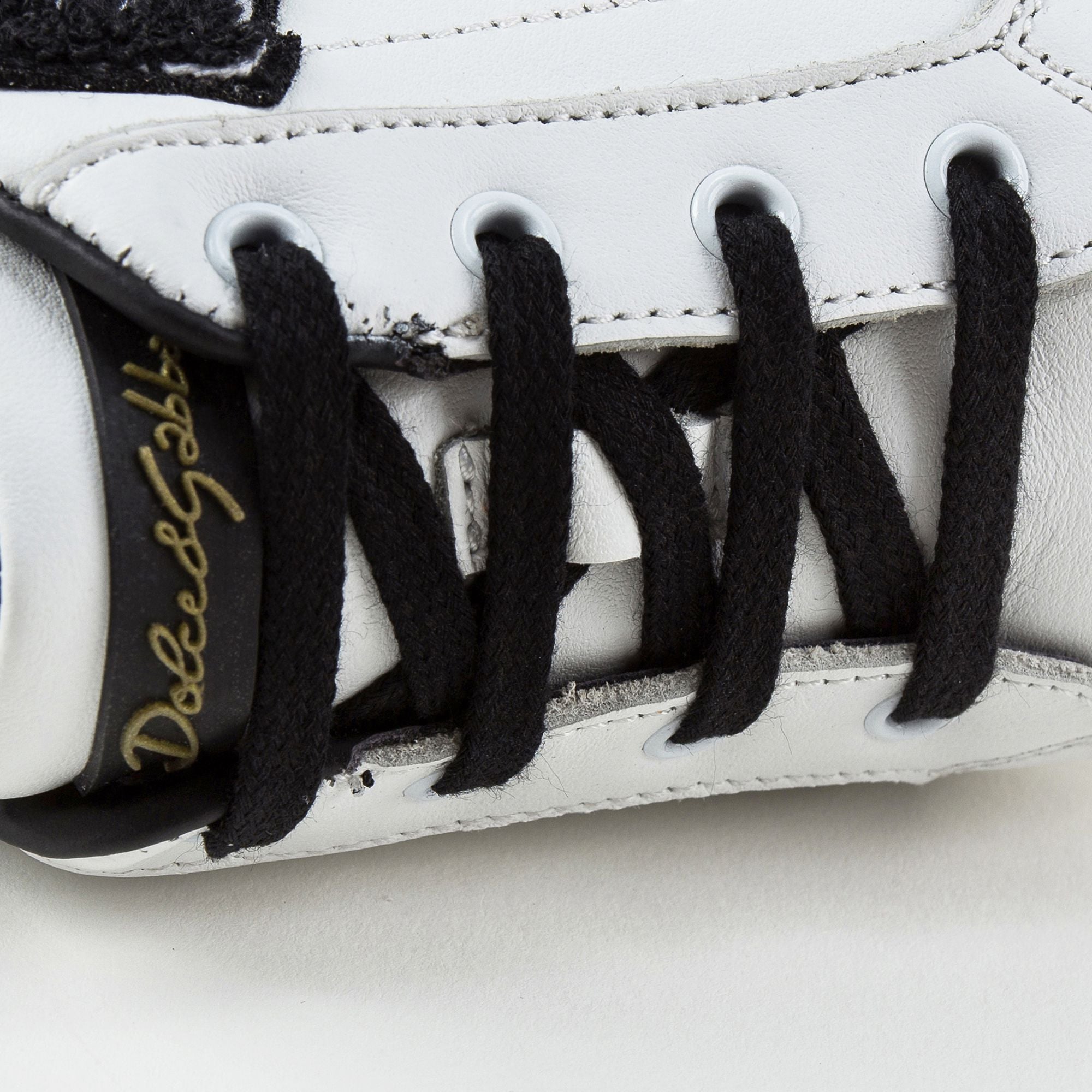 Girls White Leather “DG" Shoes