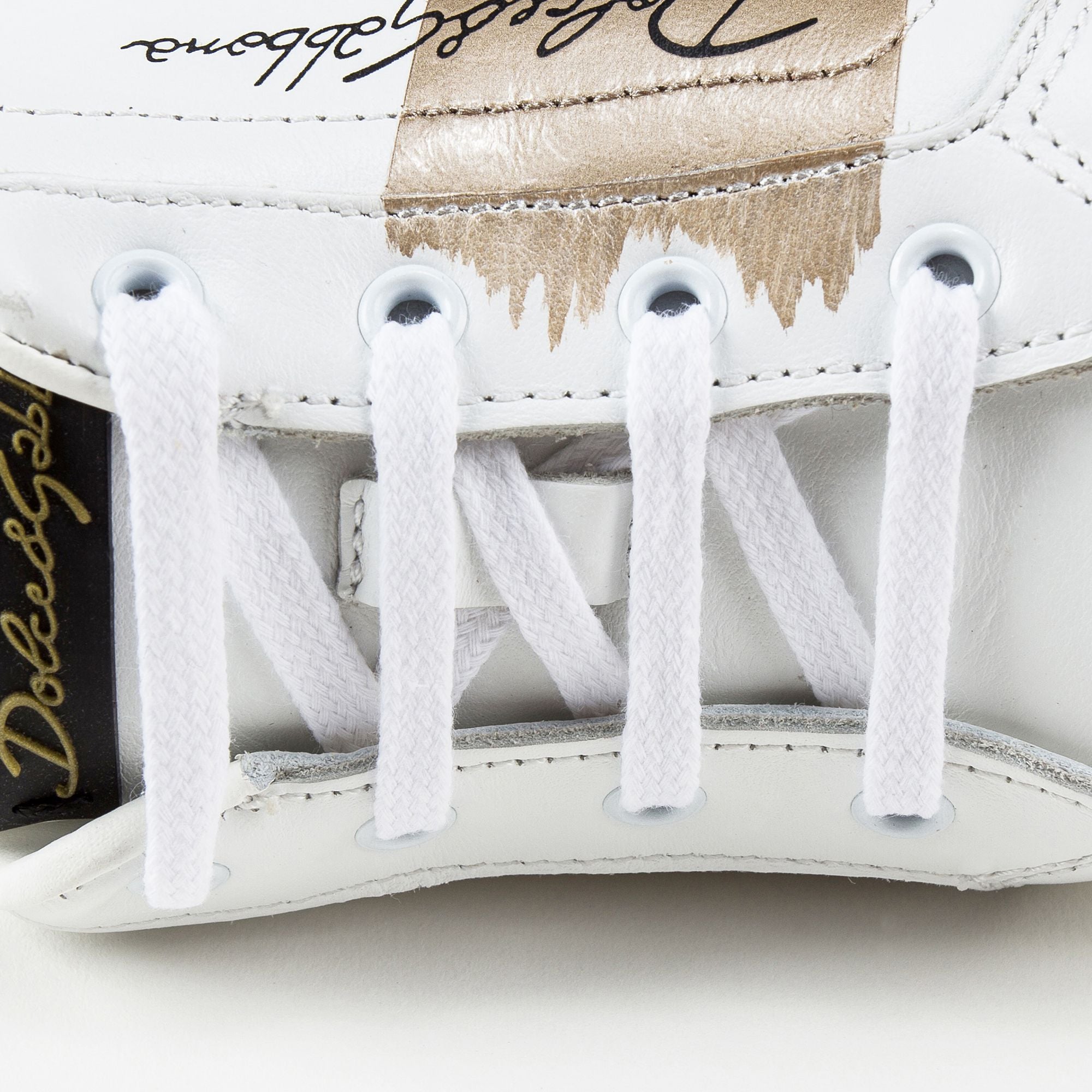 Girls White Leather Whit Logo Shoes
