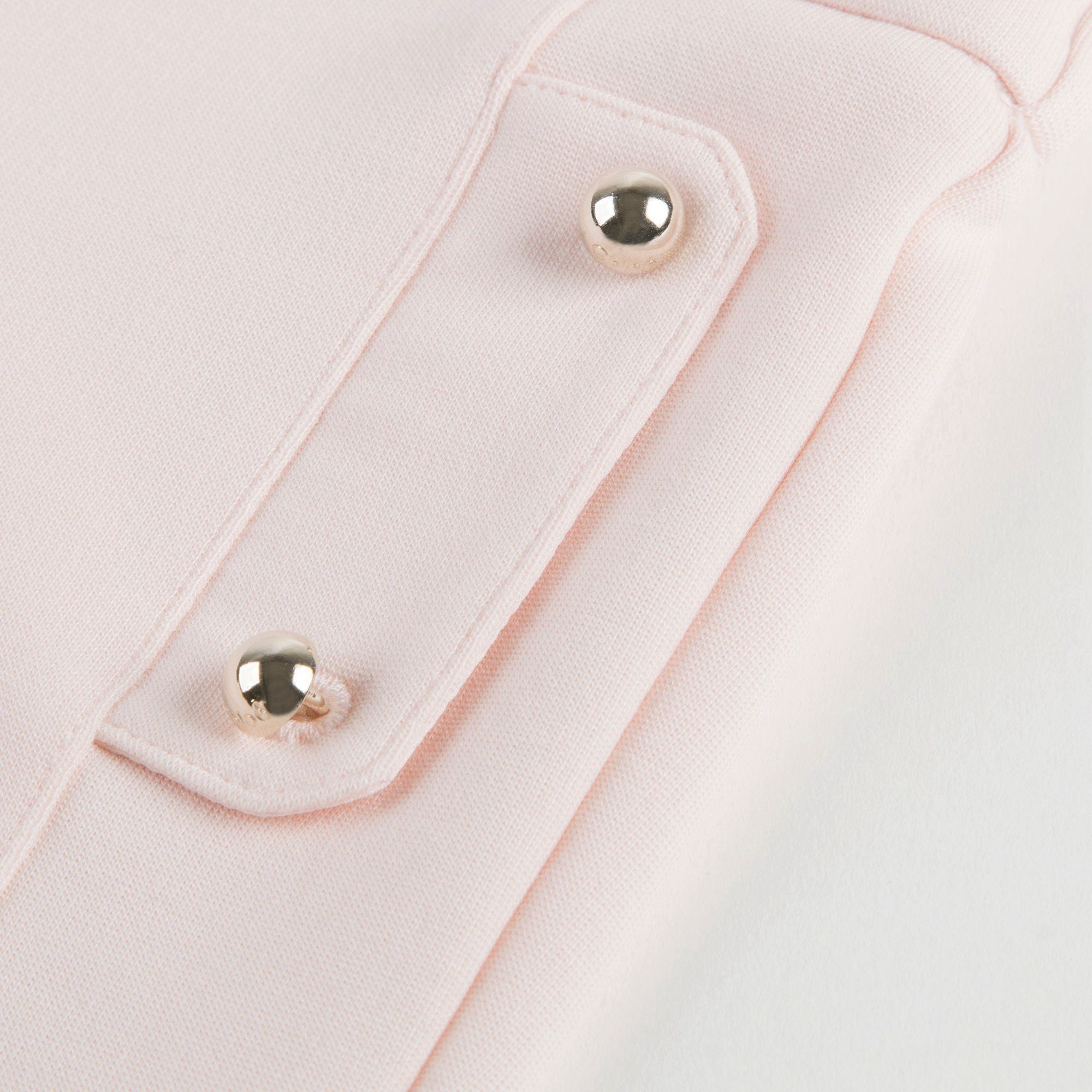 Baby Girls Pink Milano Trousers With Buttons Trim