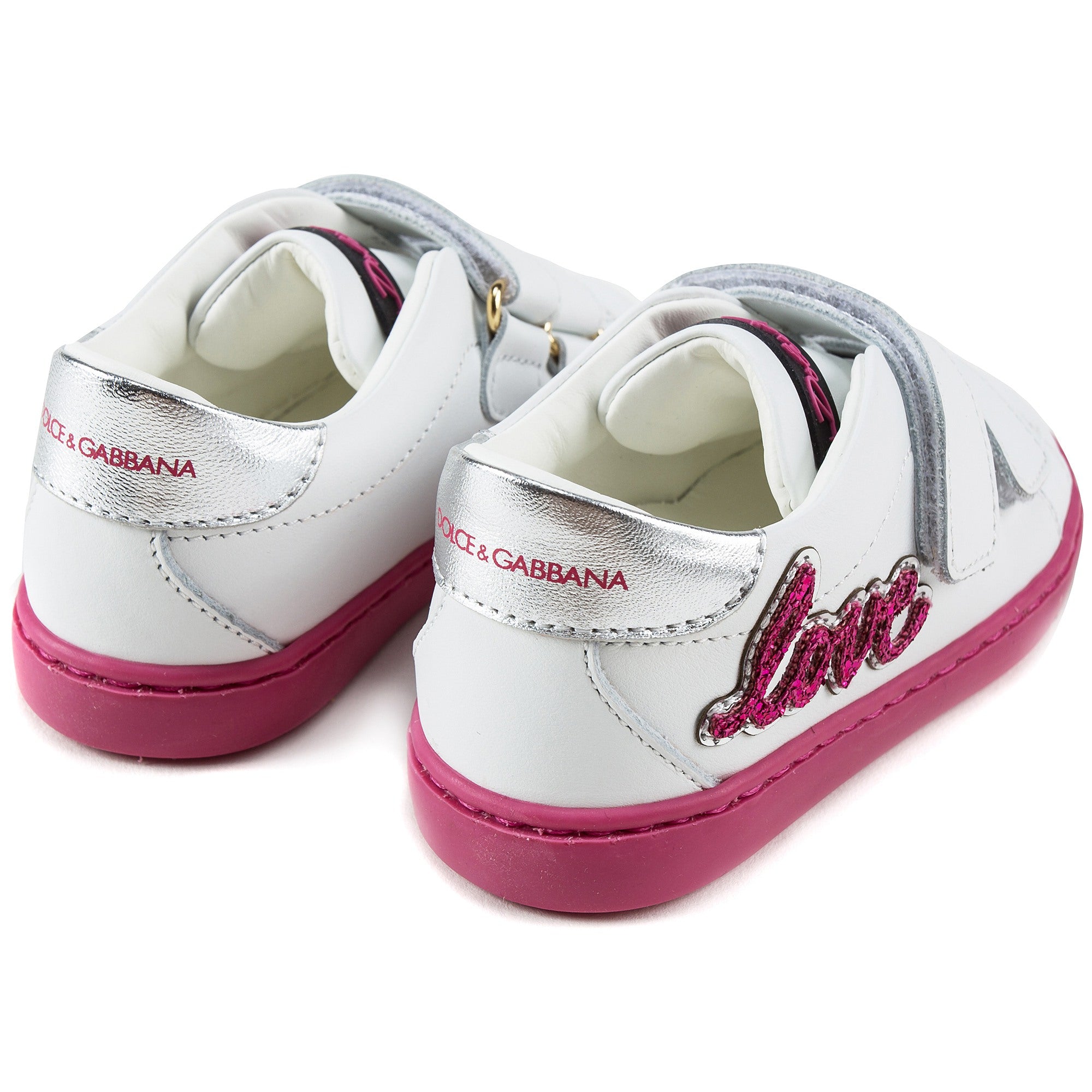 Baby Girls White Leather "Love" Shoes