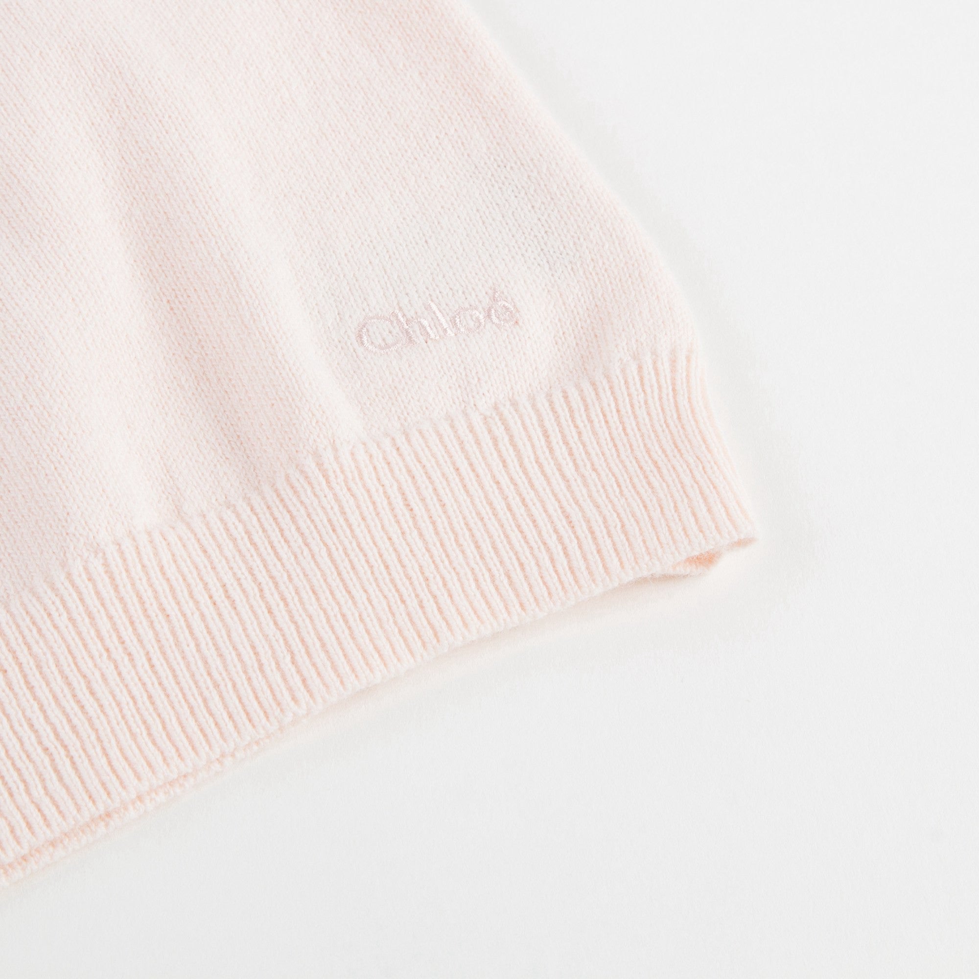 Girls Pink Cotton Sweater With Ruffle