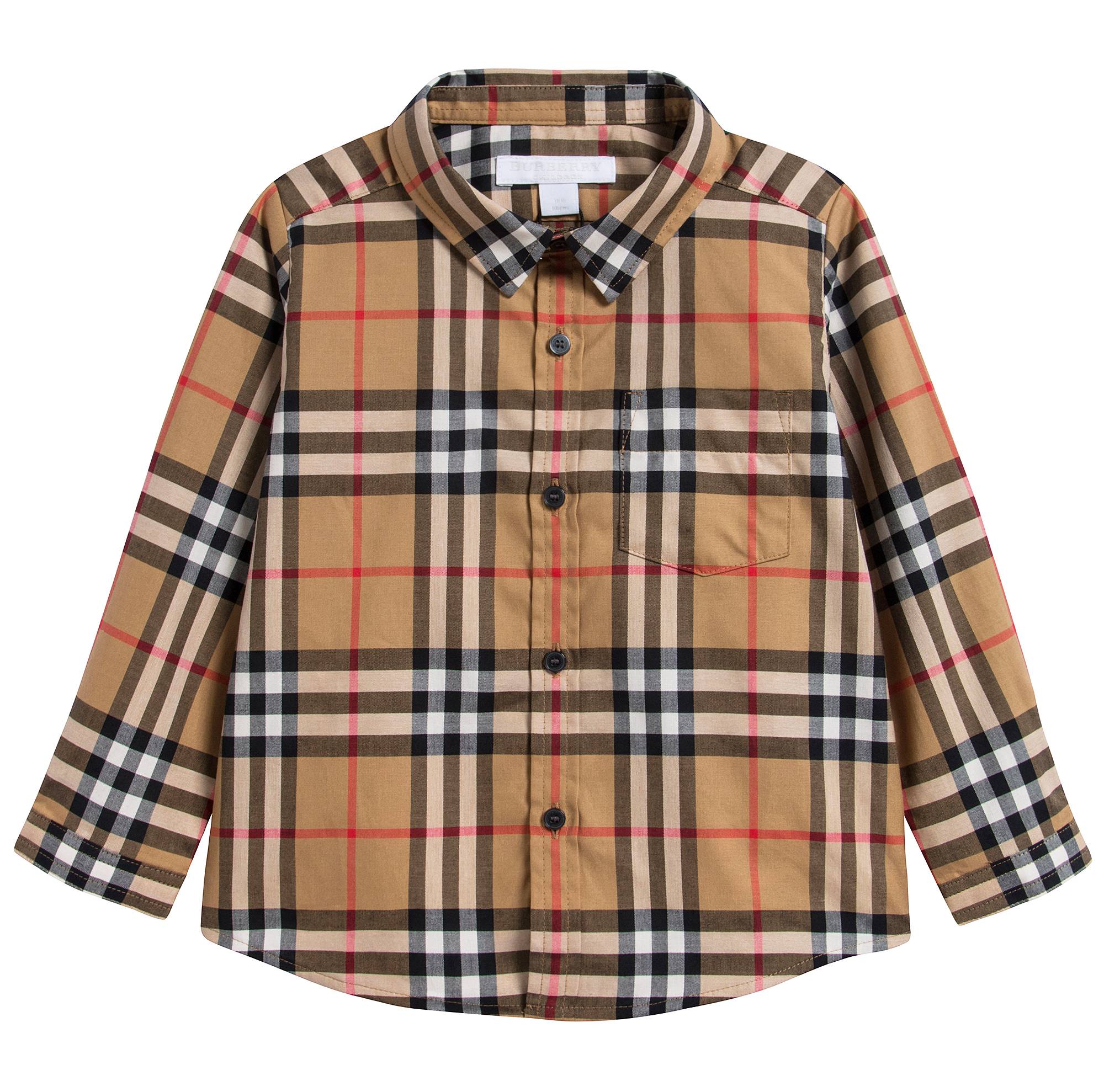 Baby Boys Yellow Check Cotton Shirt