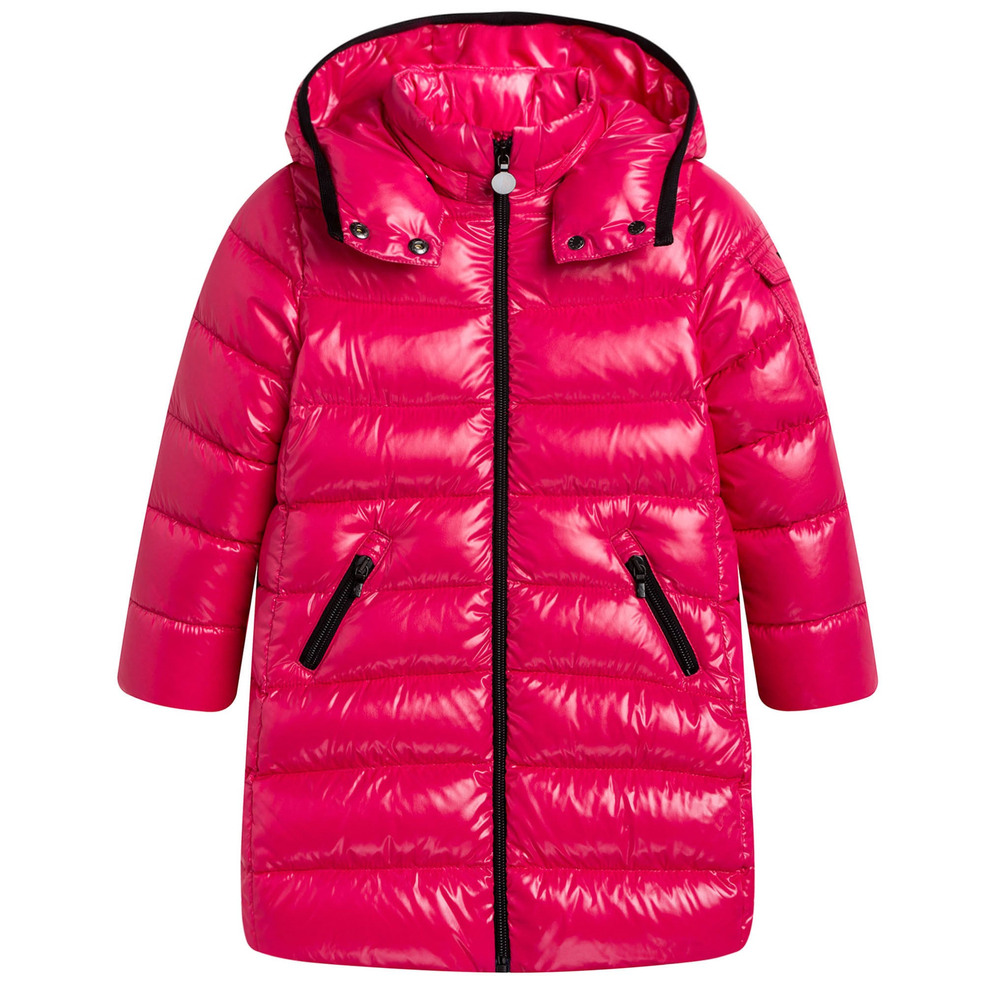 Girls Light Pink Hooded 'Moka' Padded Down Jacket - CÉMAROSE | Children's Fashion Store - 1