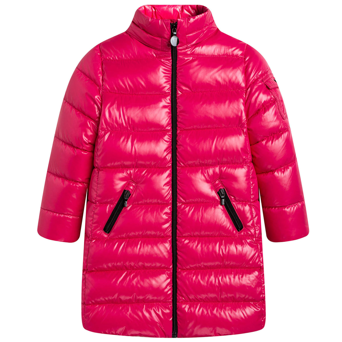 Girls Light Pink Hooded 'Moka' Padded Down Jacket - CÉMAROSE | Children's Fashion Store - 3