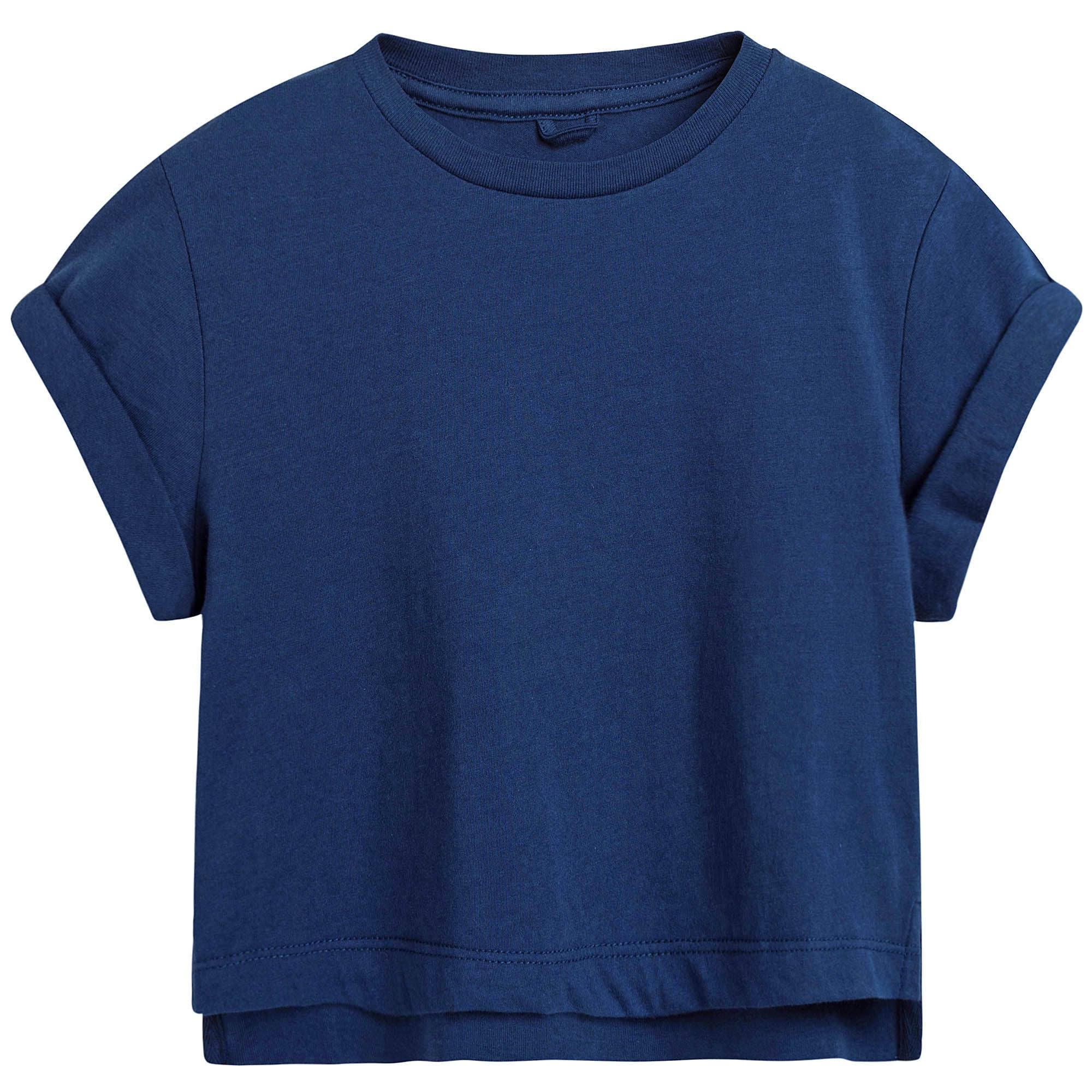 Girls Blue Cotton T-shirt - CÉMAROSE | Children's Fashion Store - 1