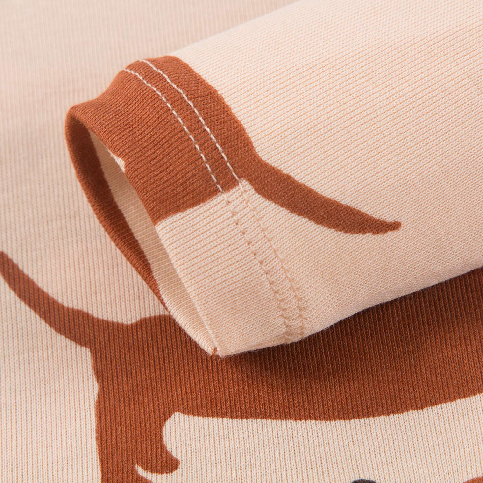Girls Beige Organic Cotton "Dog" Dresse