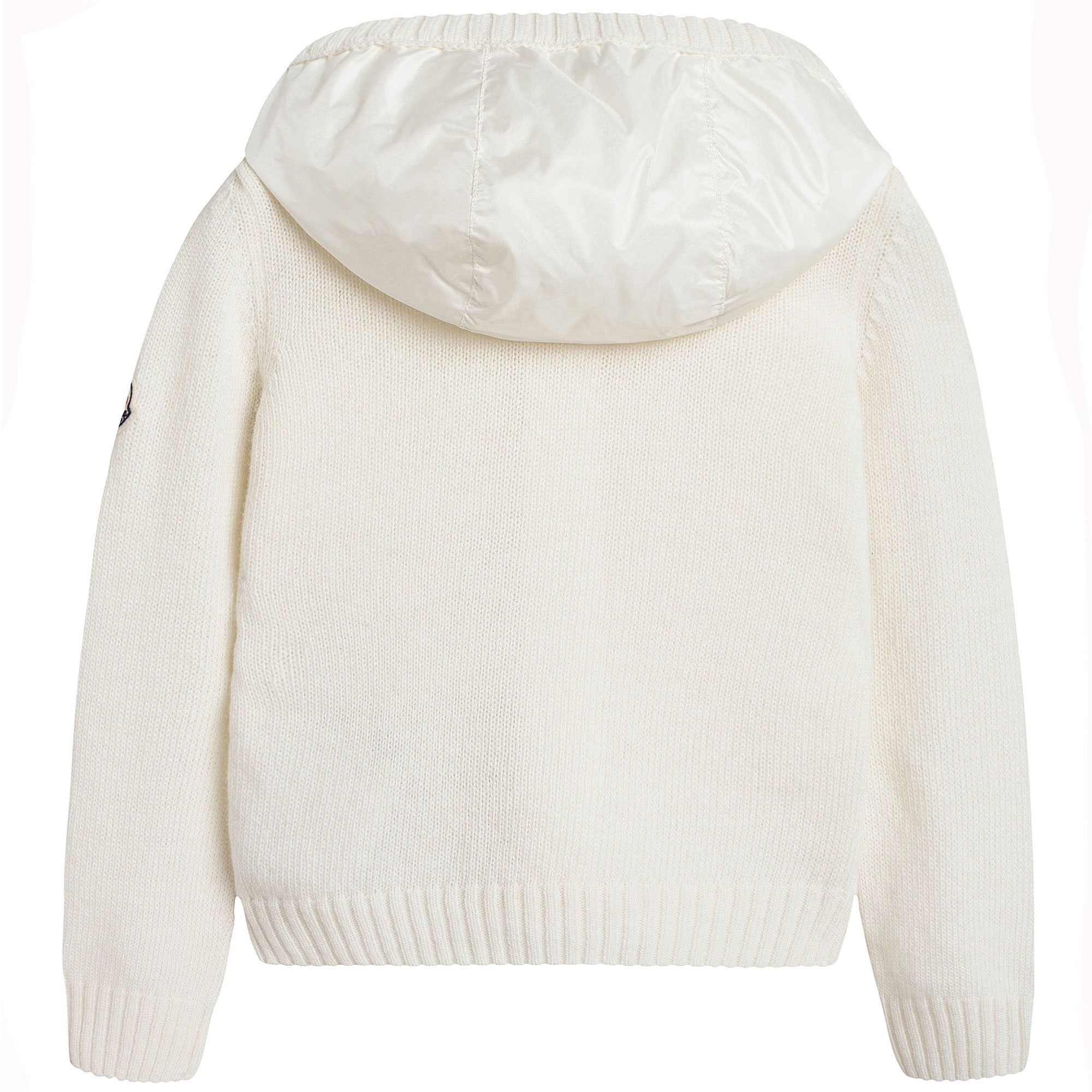 Girls White Knitted Hooded Cardigan - CÉMAROSE | Children's Fashion Store - 2