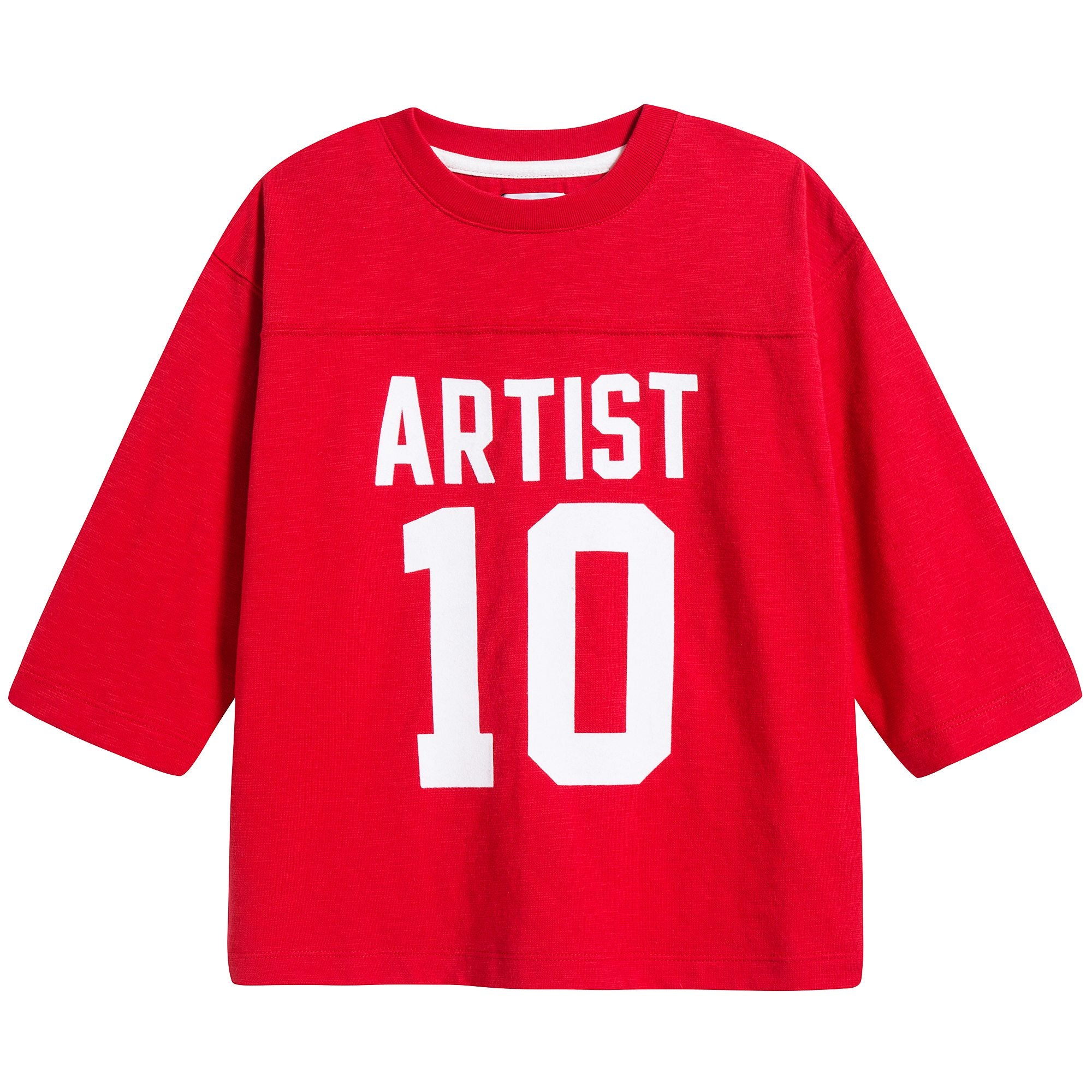 Girls Red Cotton T-shirt
