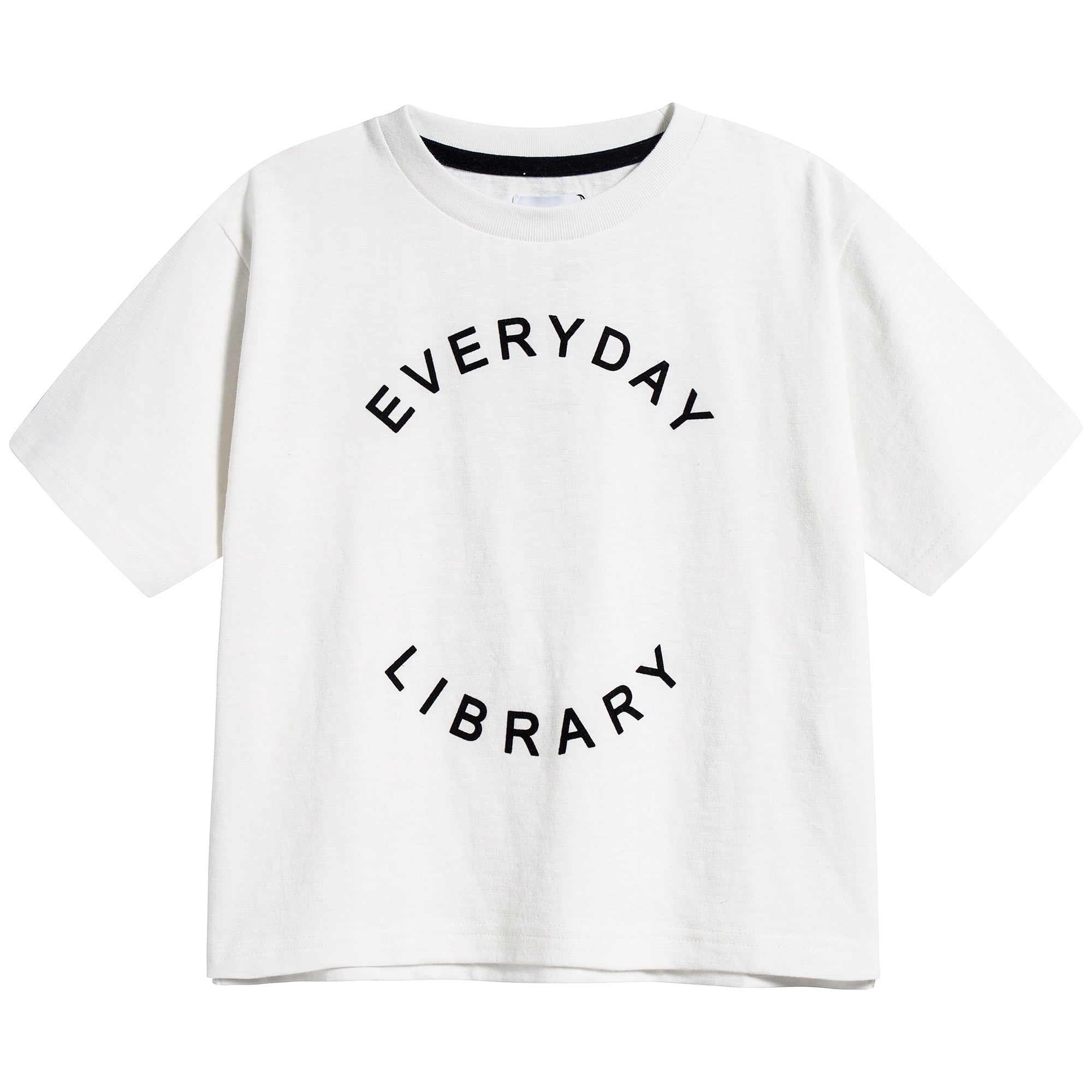 Girls White Cotton T-shirt