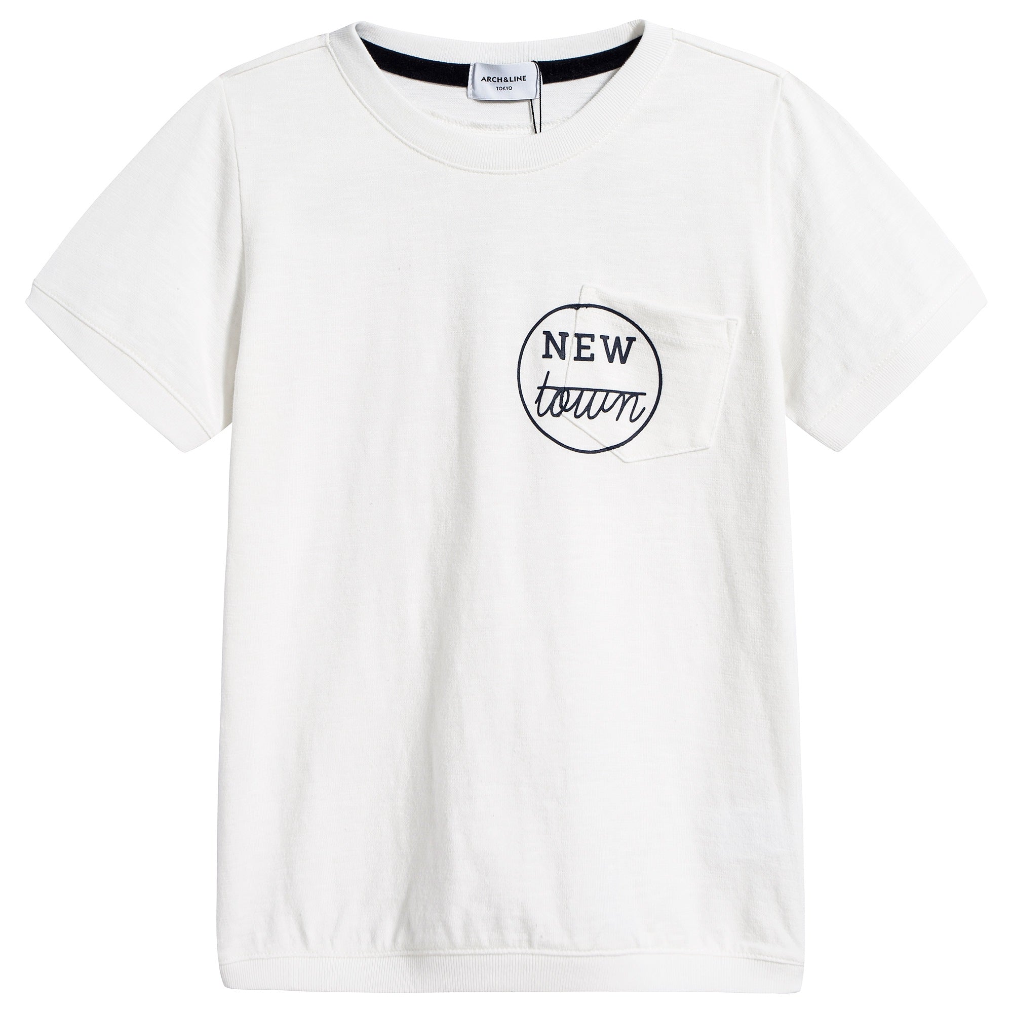 Girls White Cotton T-shirt