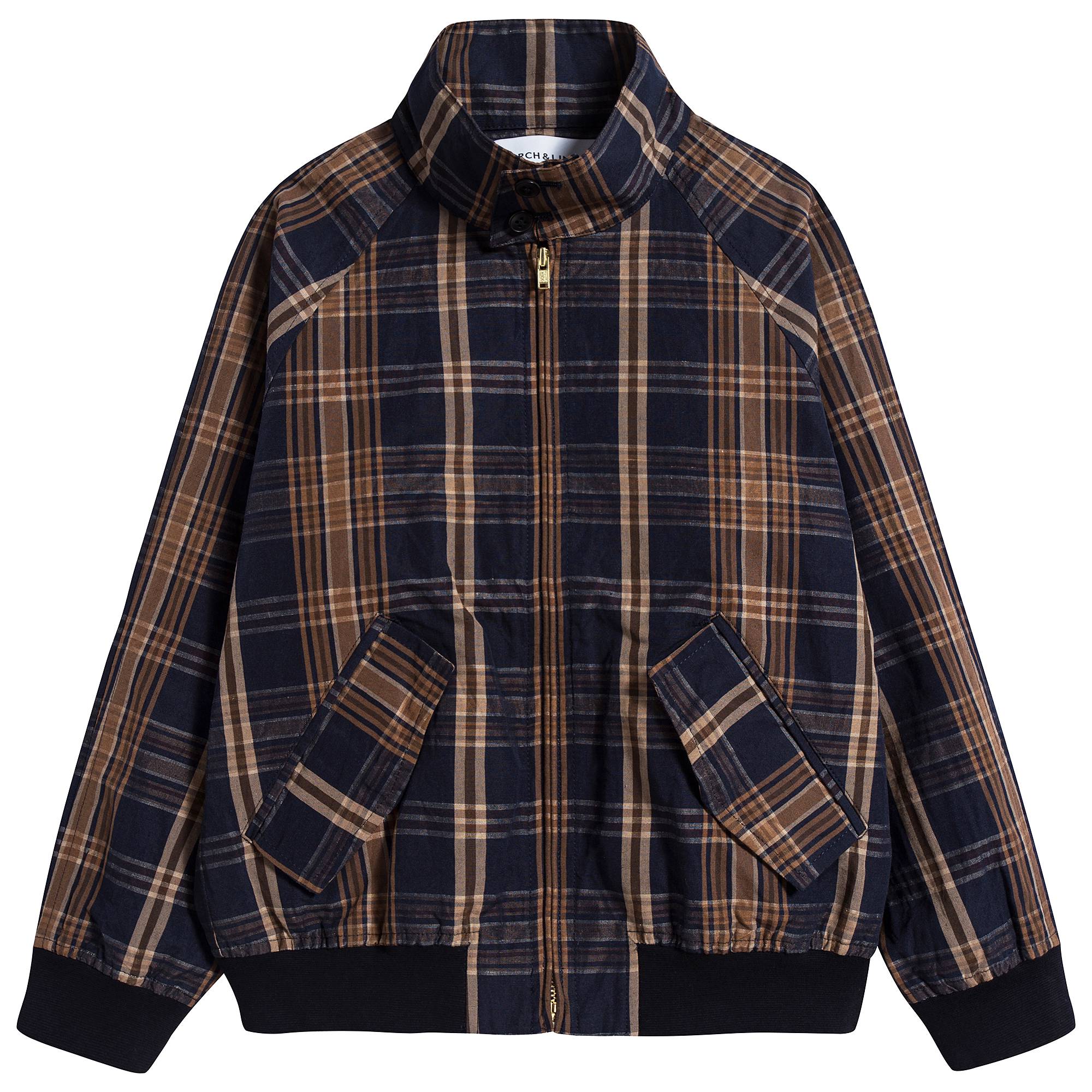 Boys Navy Madras Jacket