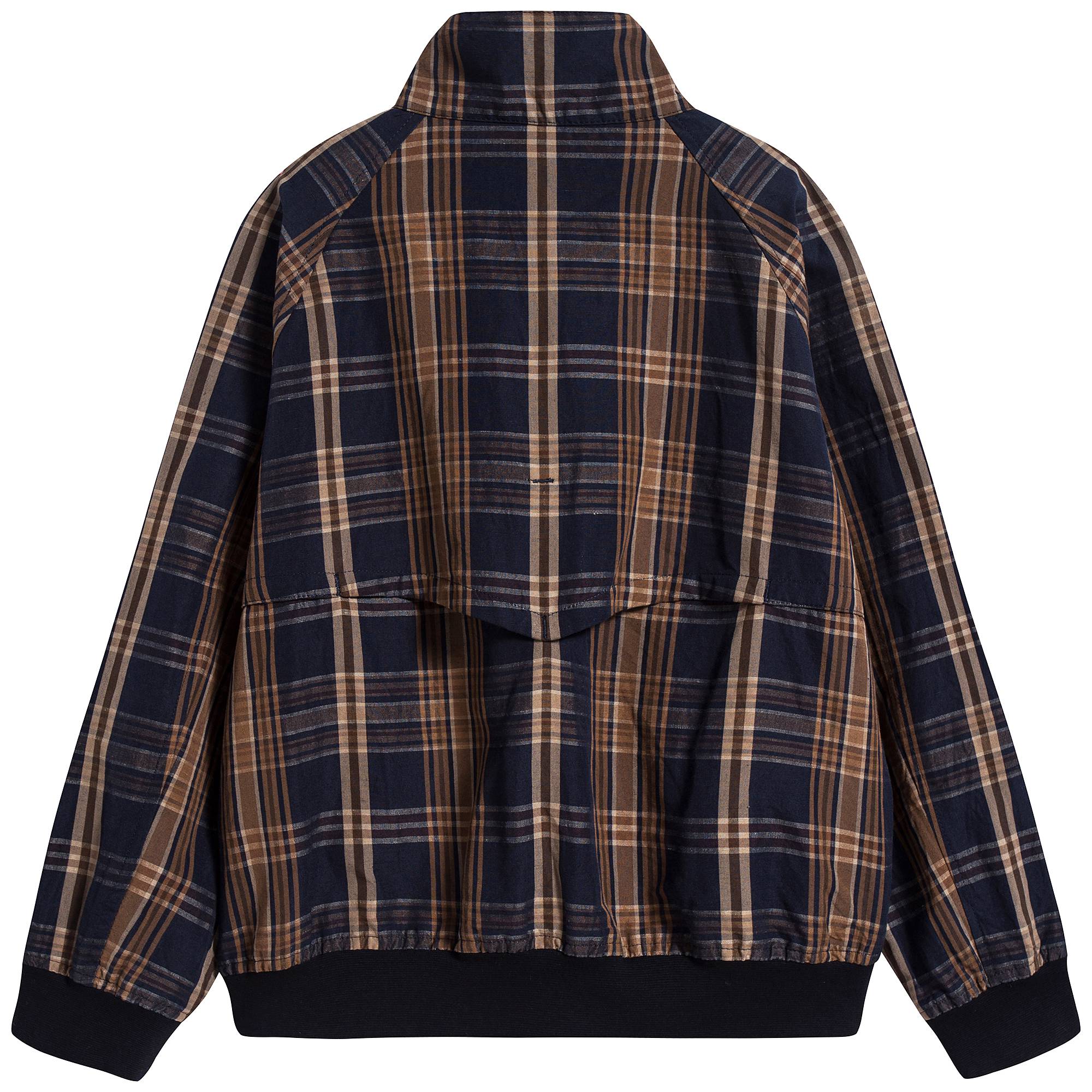 Boys Navy Madras Jacket