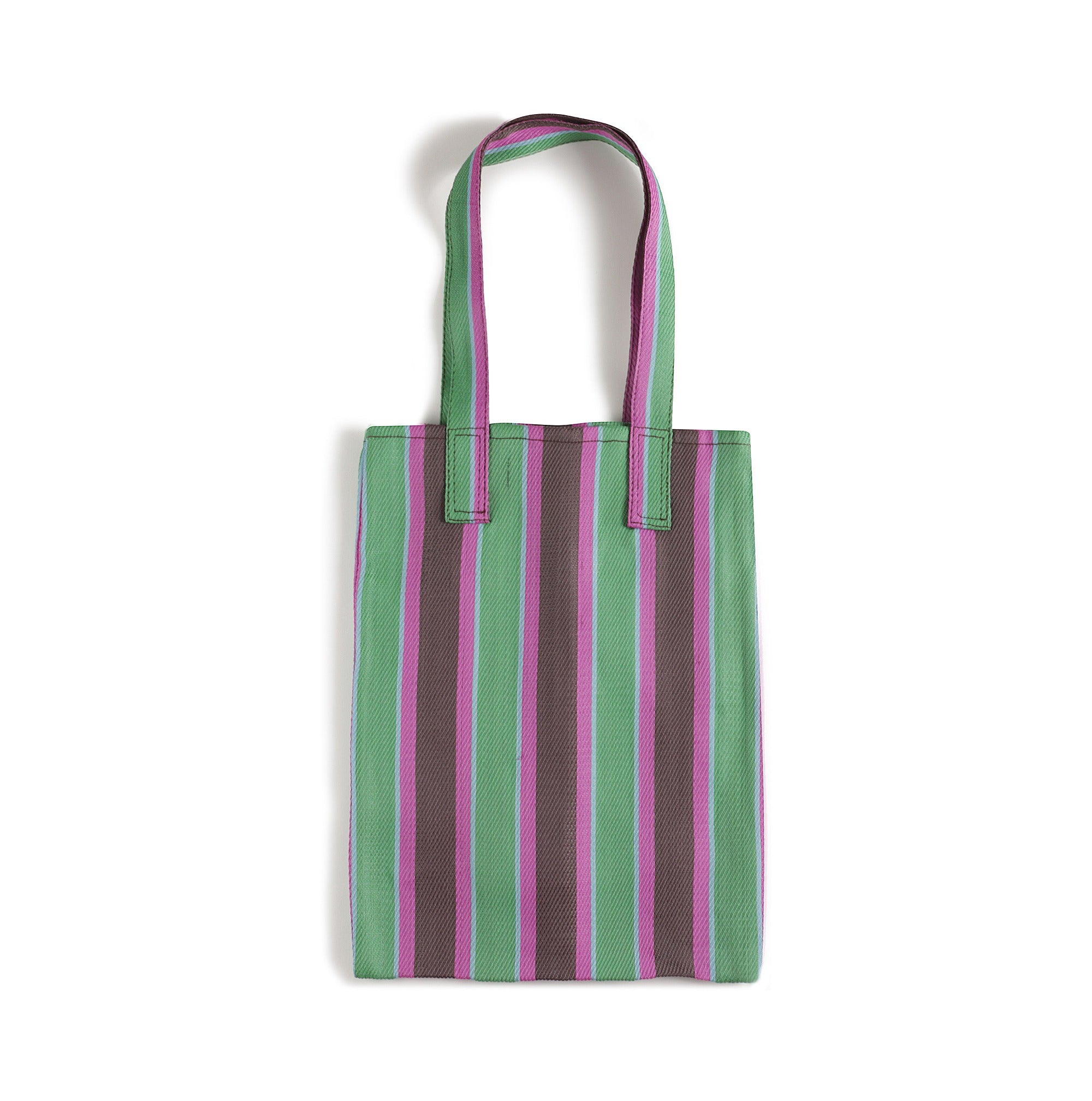 绿色条纹Logo手提袋(39x31cm)