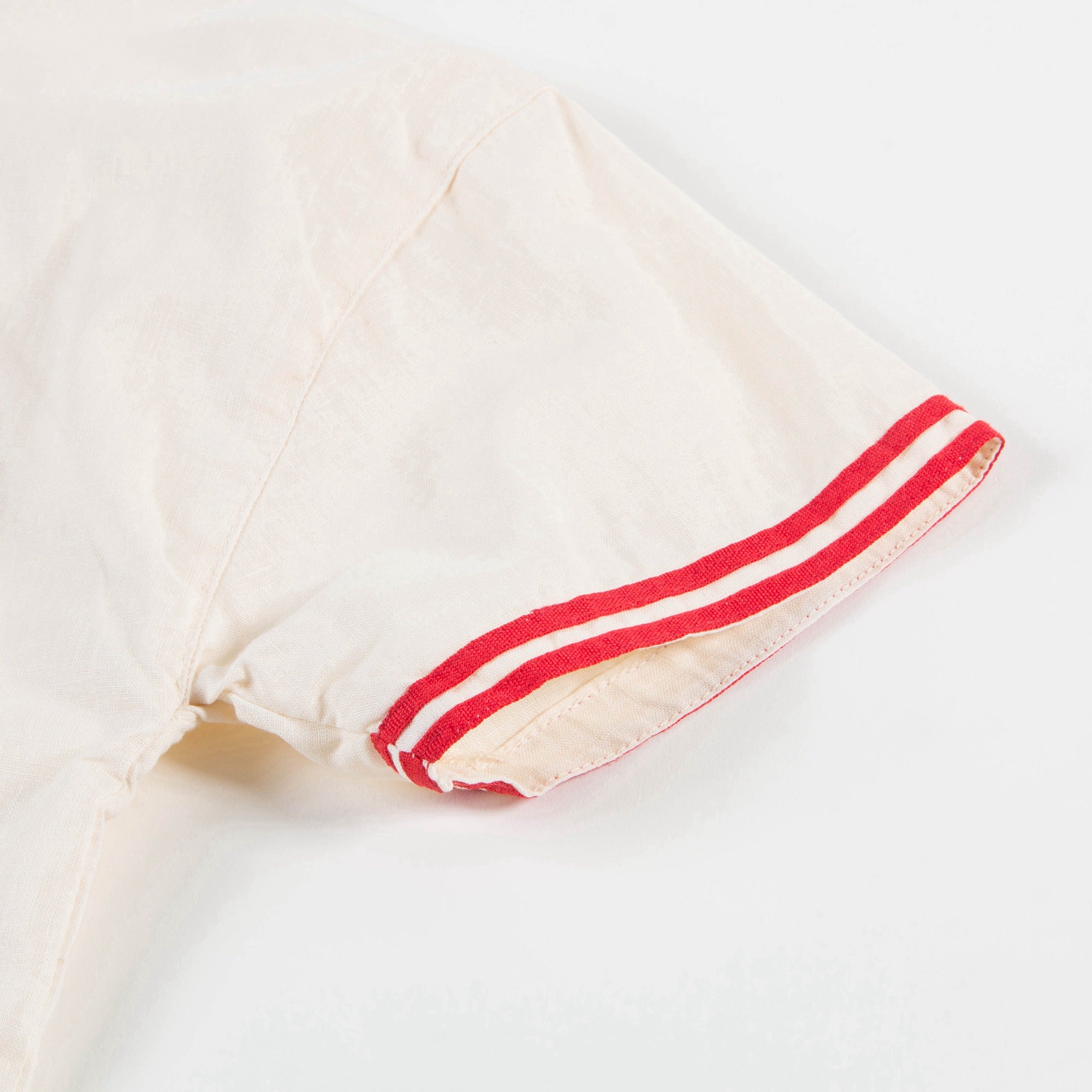 Girls Raw White Red Logo Cotton T-shirt
