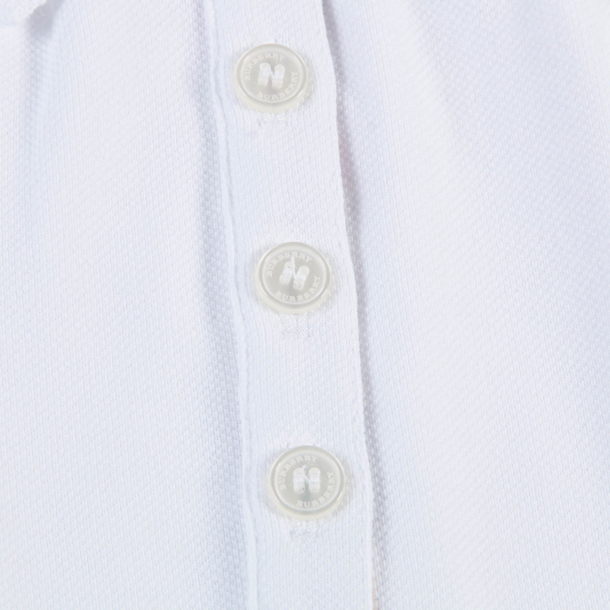Girls White Cotton Polo Dress
