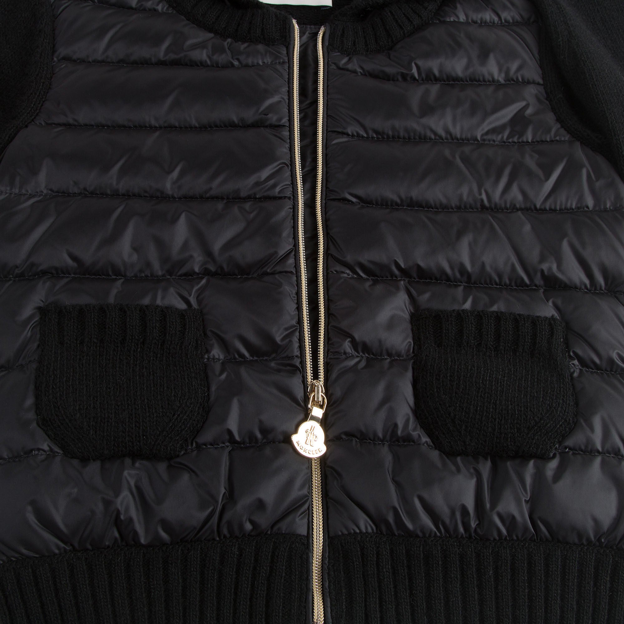 Girls Black Knitted Hooded Cardigan - CÉMAROSE | Children's Fashion Store - 4