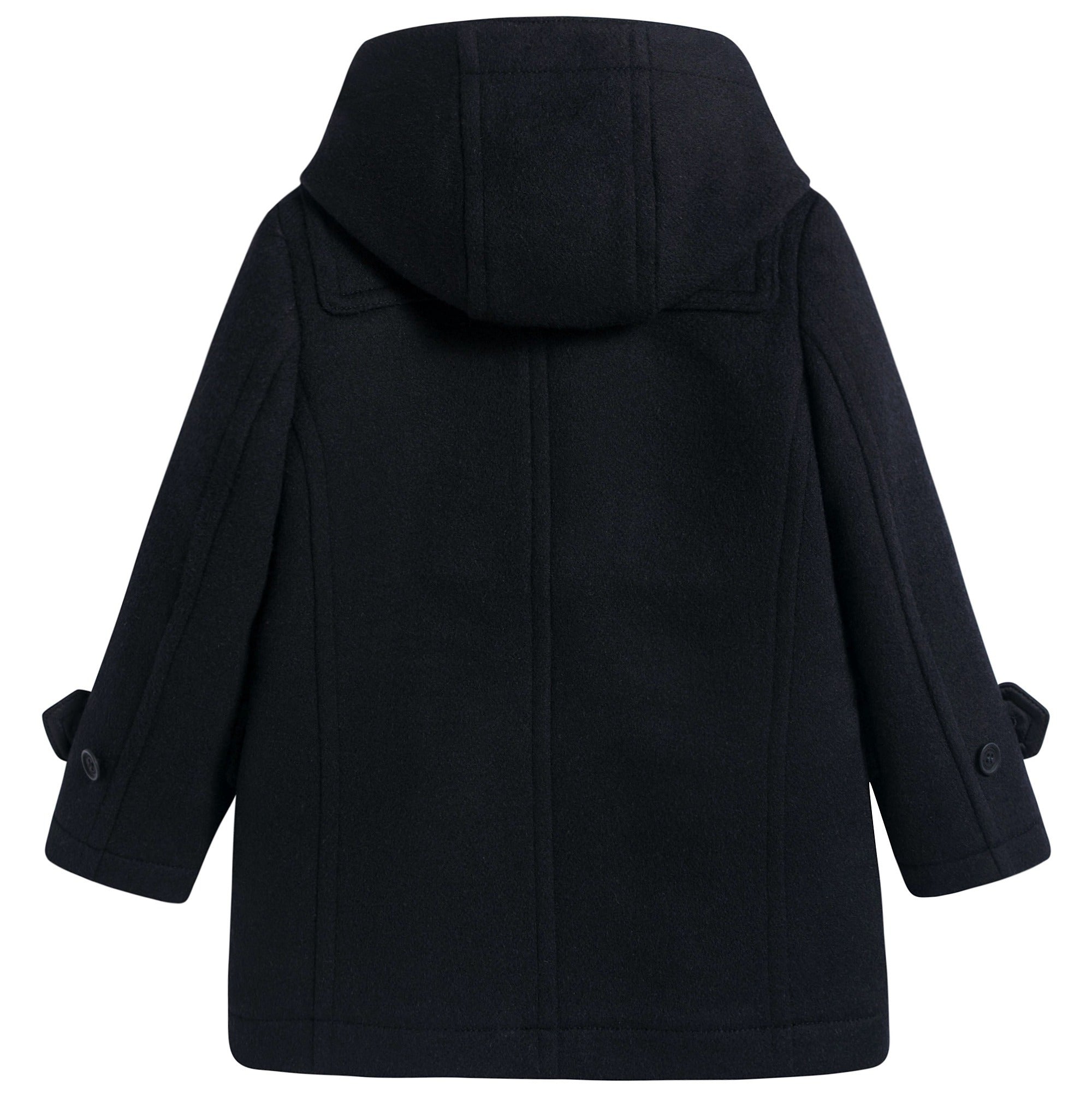 Girls Black Wool Duffle Coat