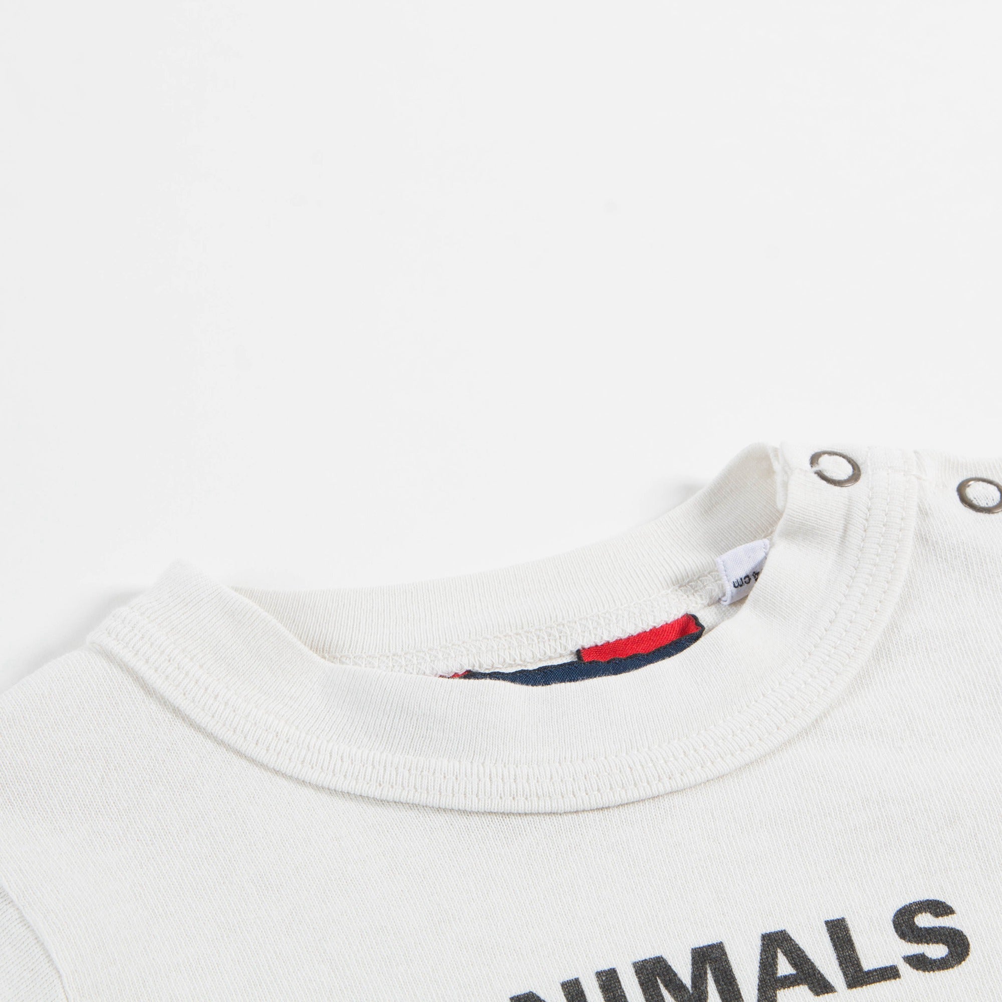 Baby Raw White Peach Cotton Babysuit