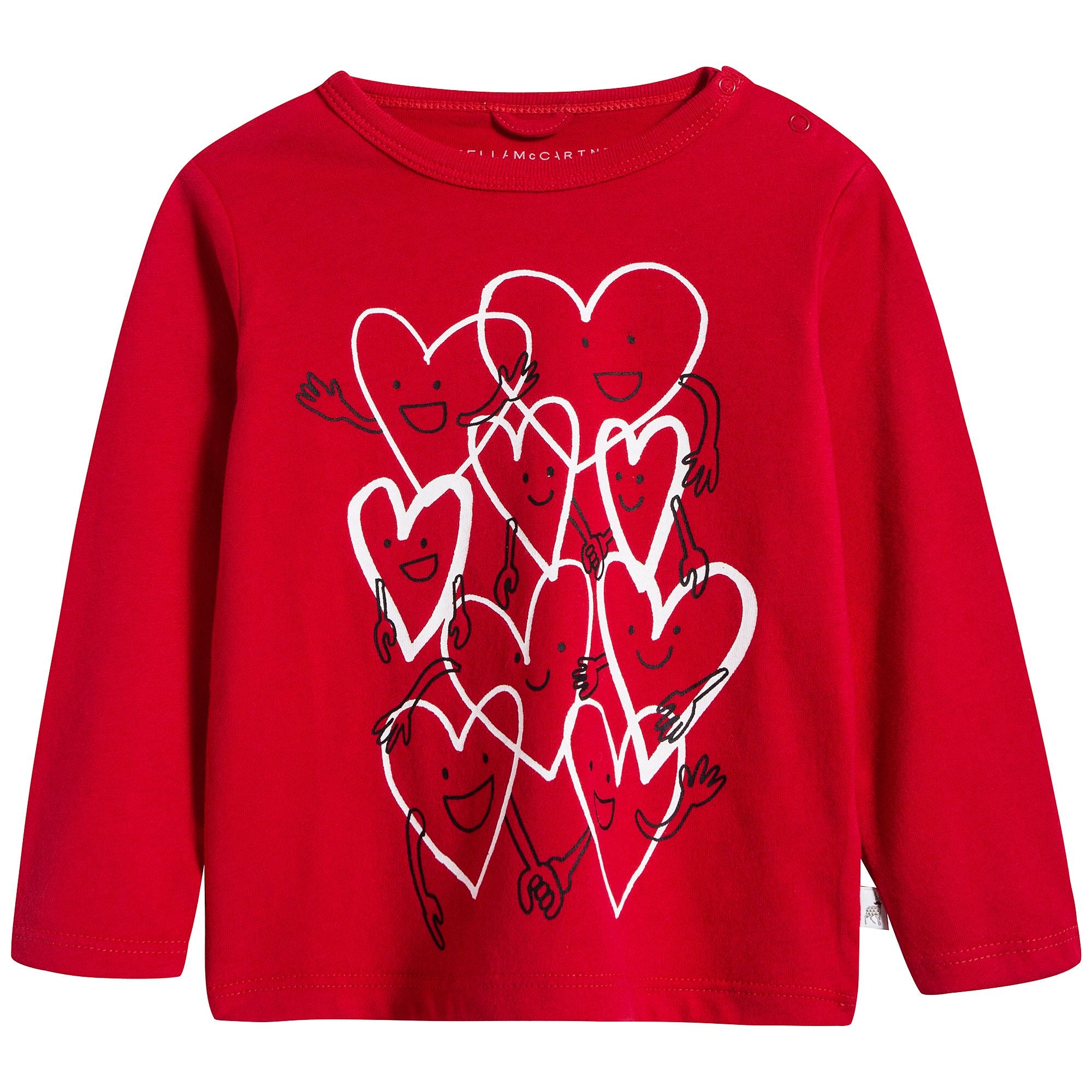 Baby Girls Red Cotton T-shirt