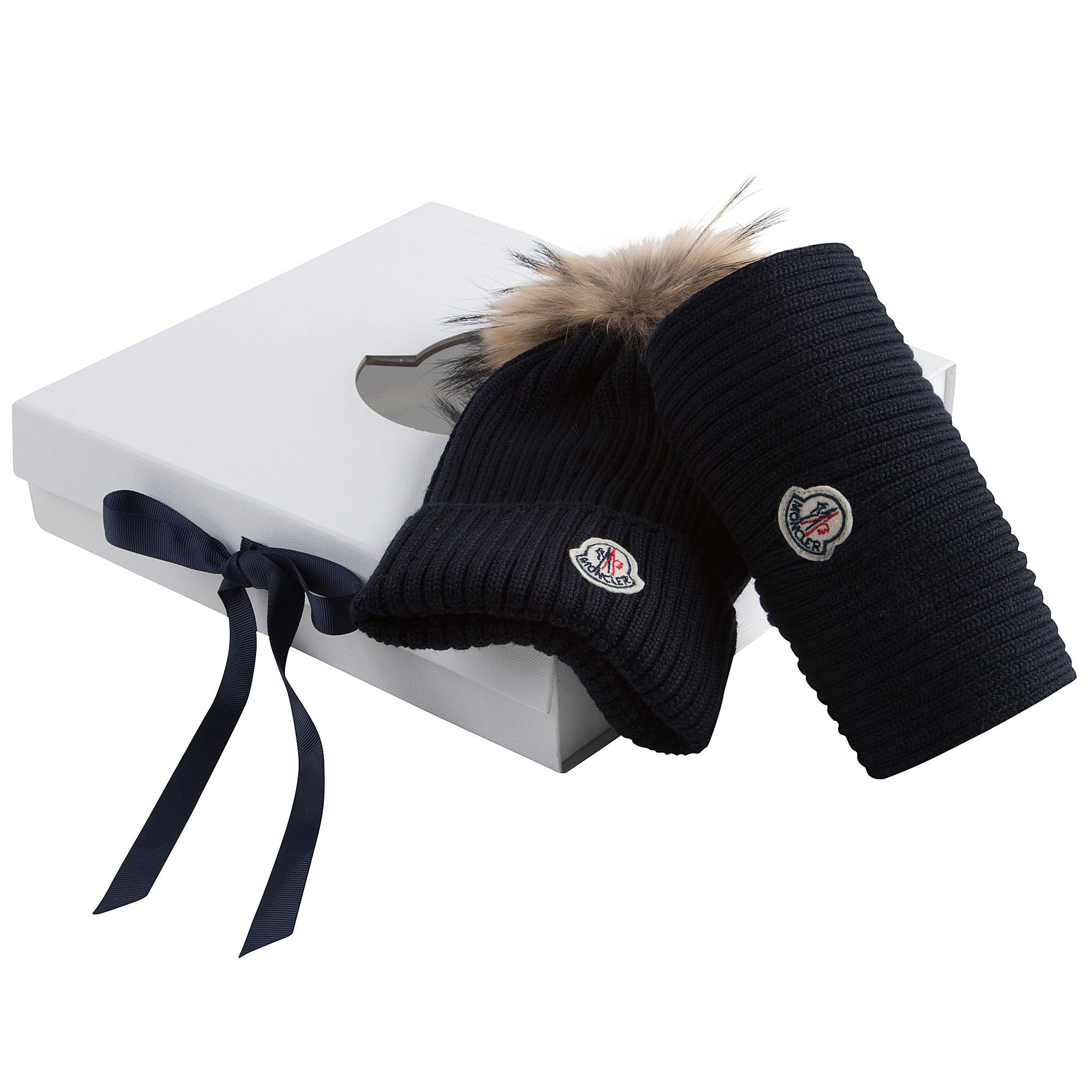 Boys & Girls Navy Blue Plush Trims Knitted Hat & Scarf Sets - CÉMAROSE | Children's Fashion Store - 3