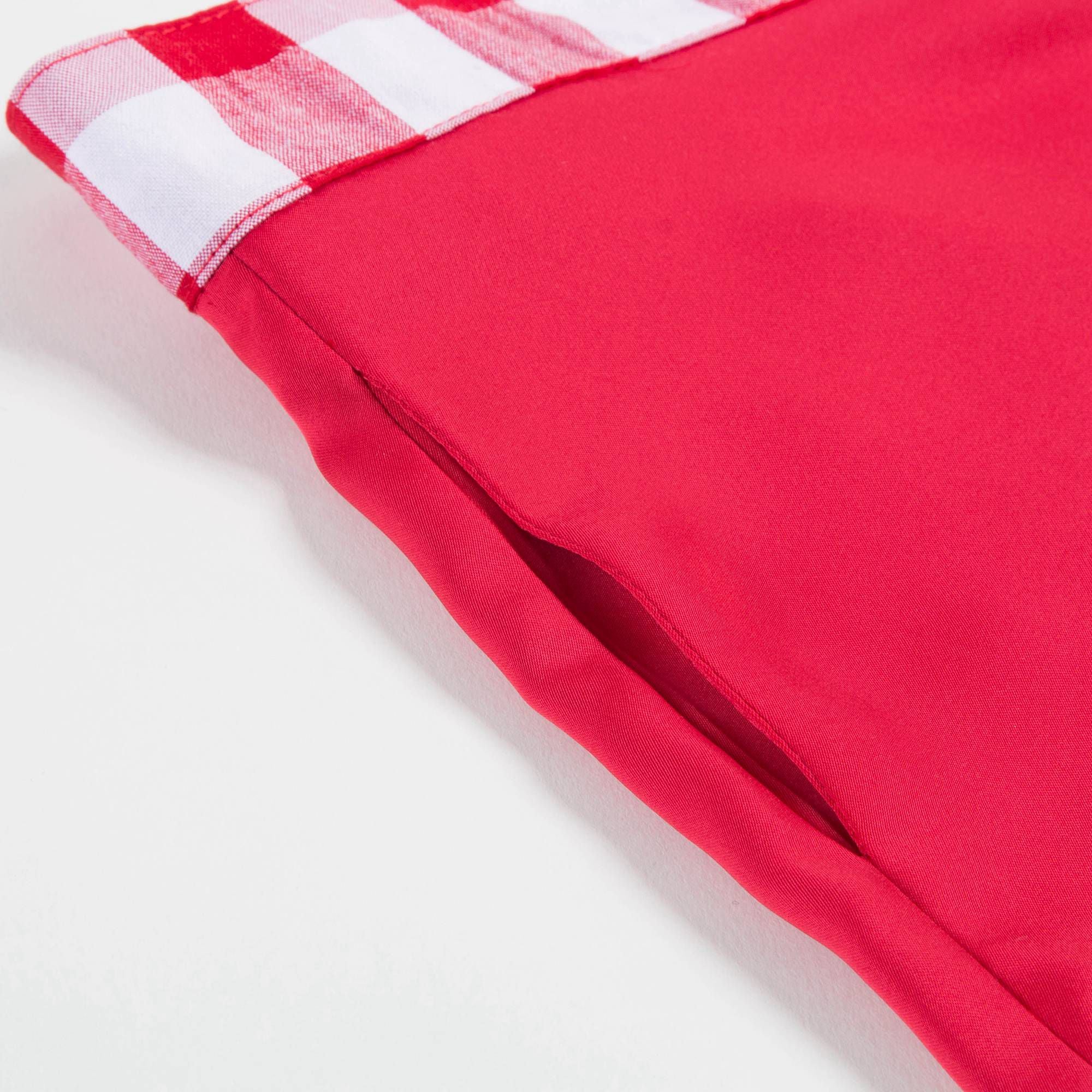 Girls Red & Blue Tao Bust Cotton Shorts