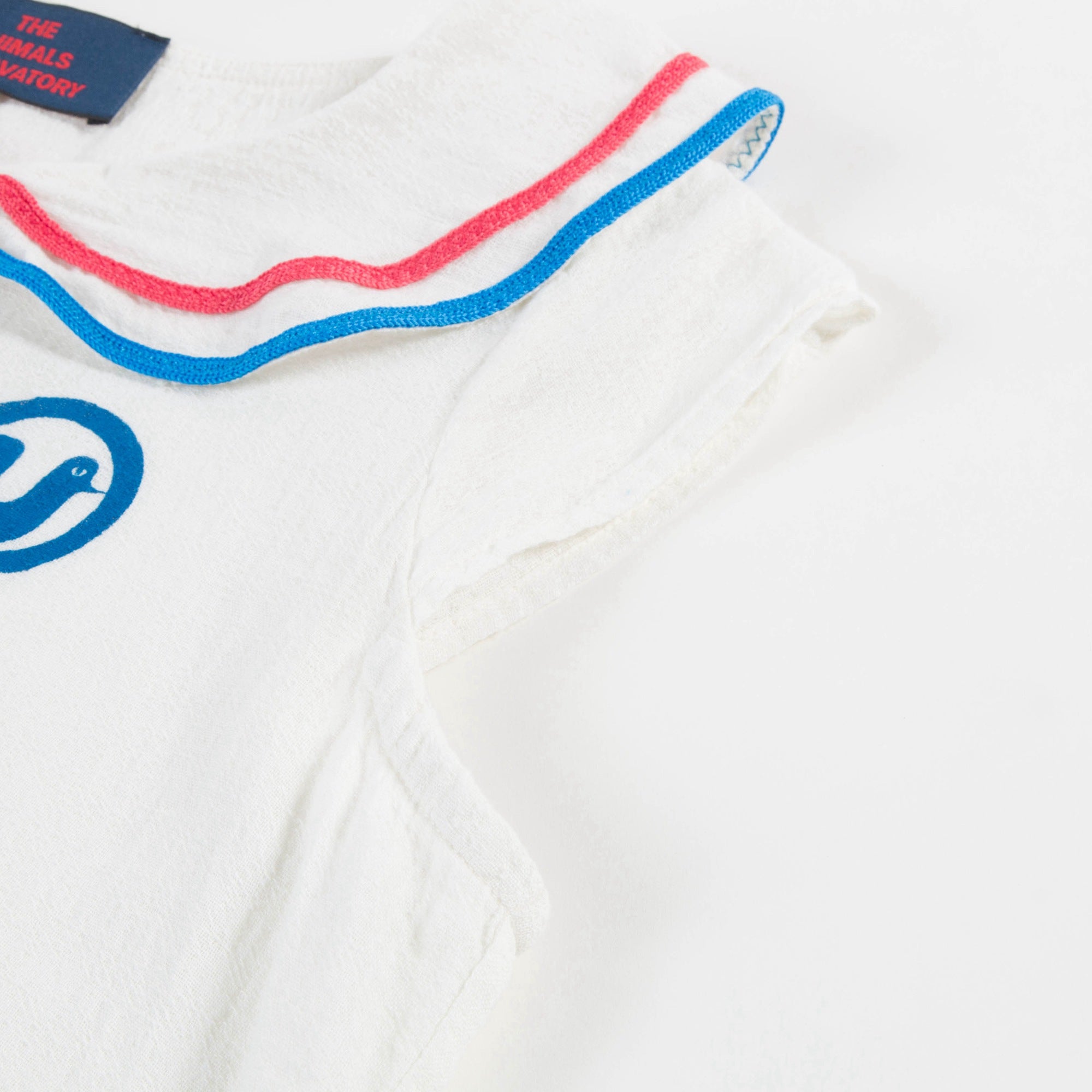 Girls Raw White Bird Cotton T-shirt