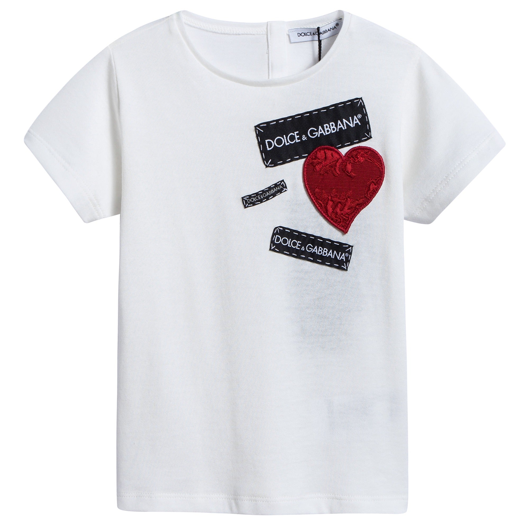 Baby Girls White 鈥淟OVE鈥? Cotton T-shirt