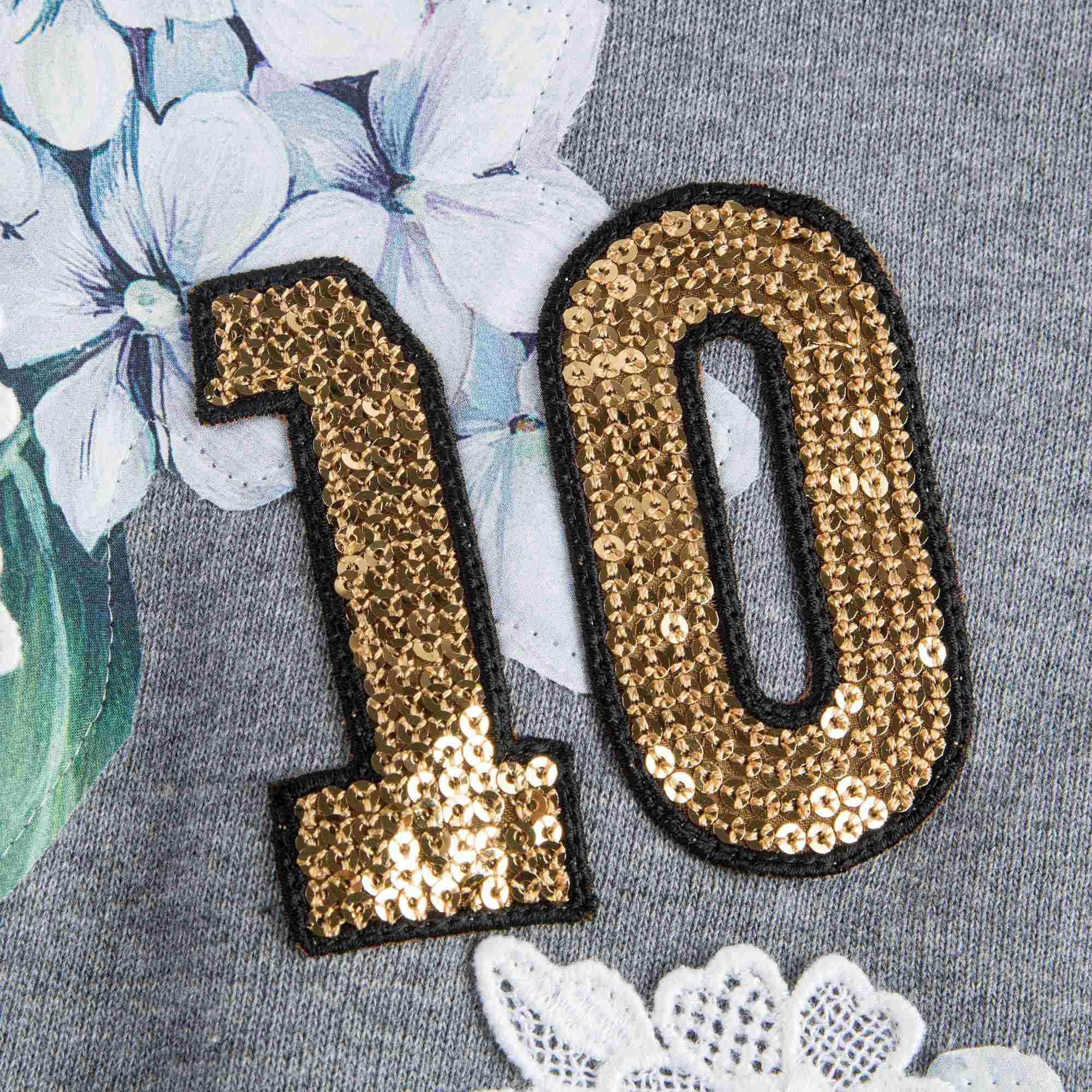 Girls Grey 'Ortensia' Jersey Sweatshirt