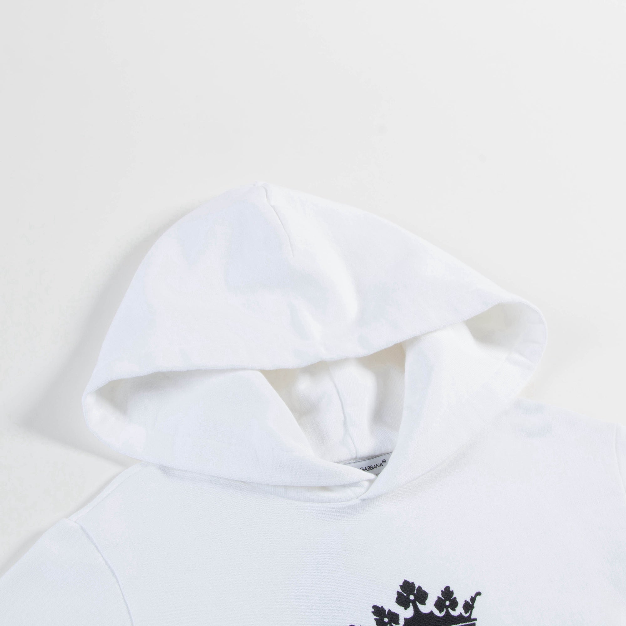 Girls White "DG" Cotton Coat