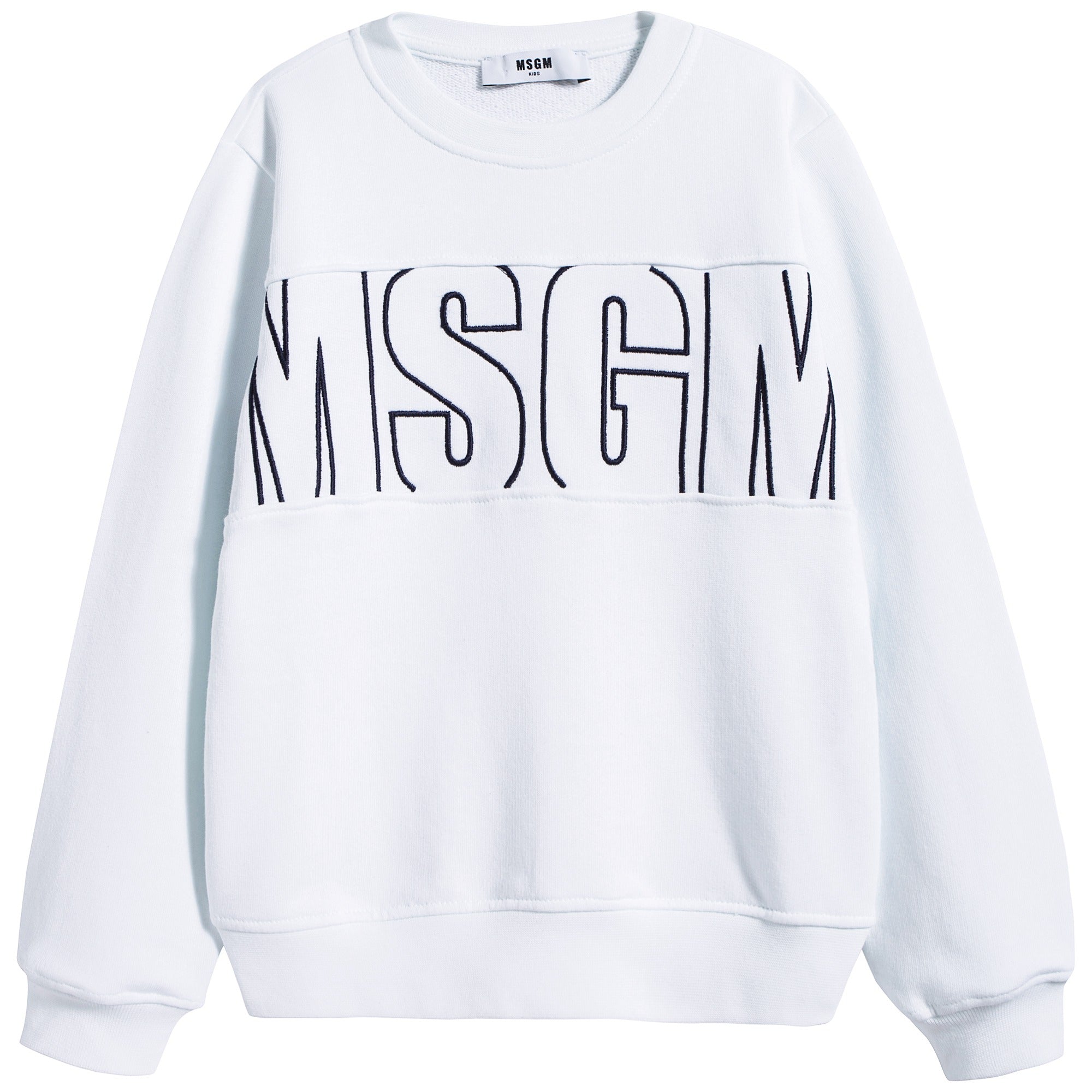 Boys White Cotton Sweatshirt