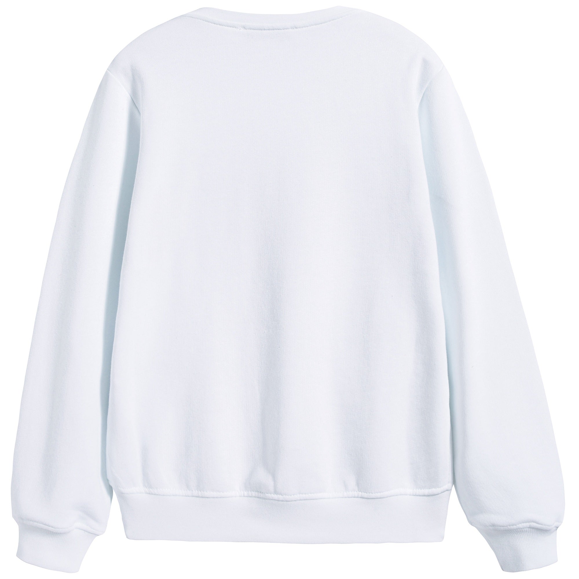 Boys White Cotton Sweatshirt