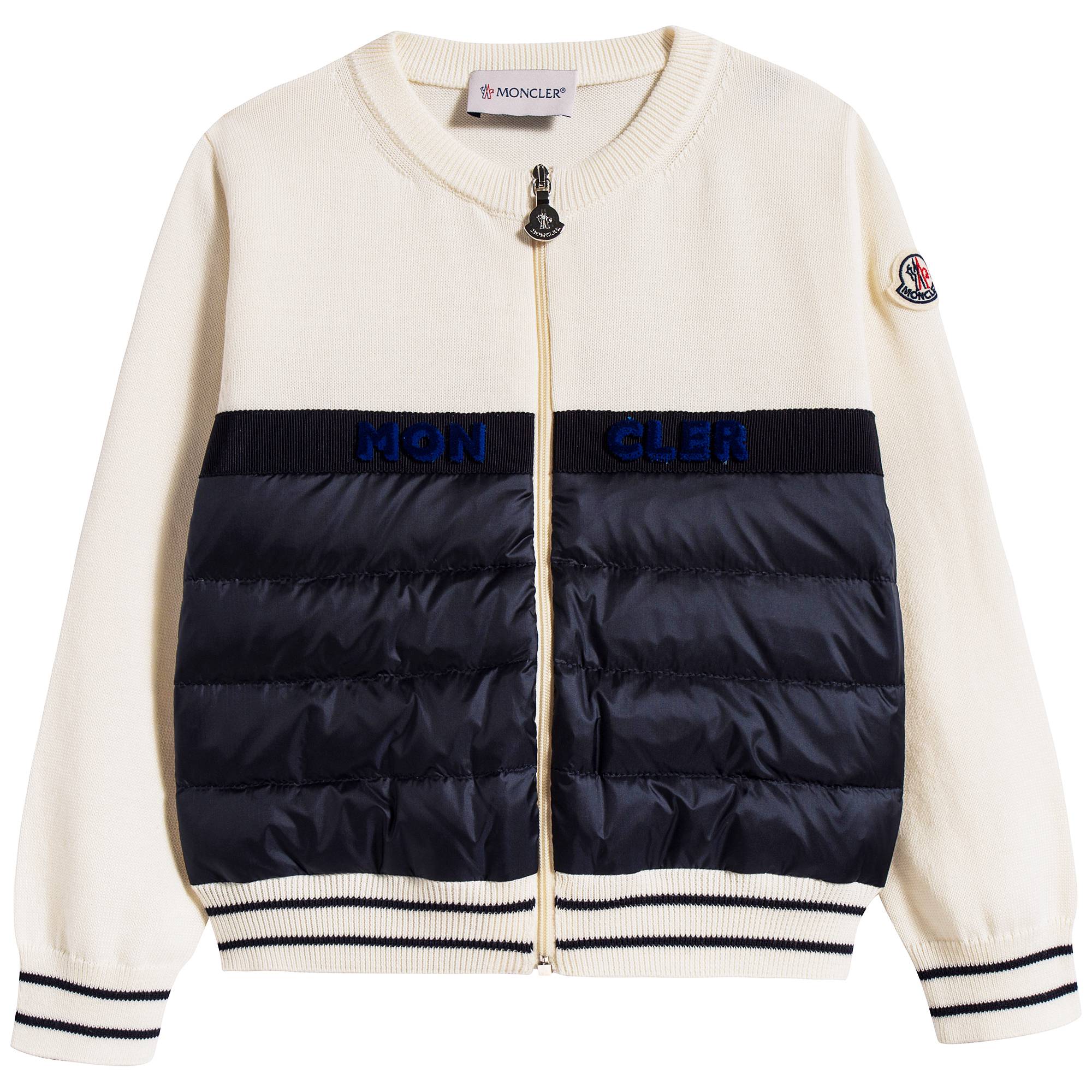 Baby Girls White & Black Cardigan