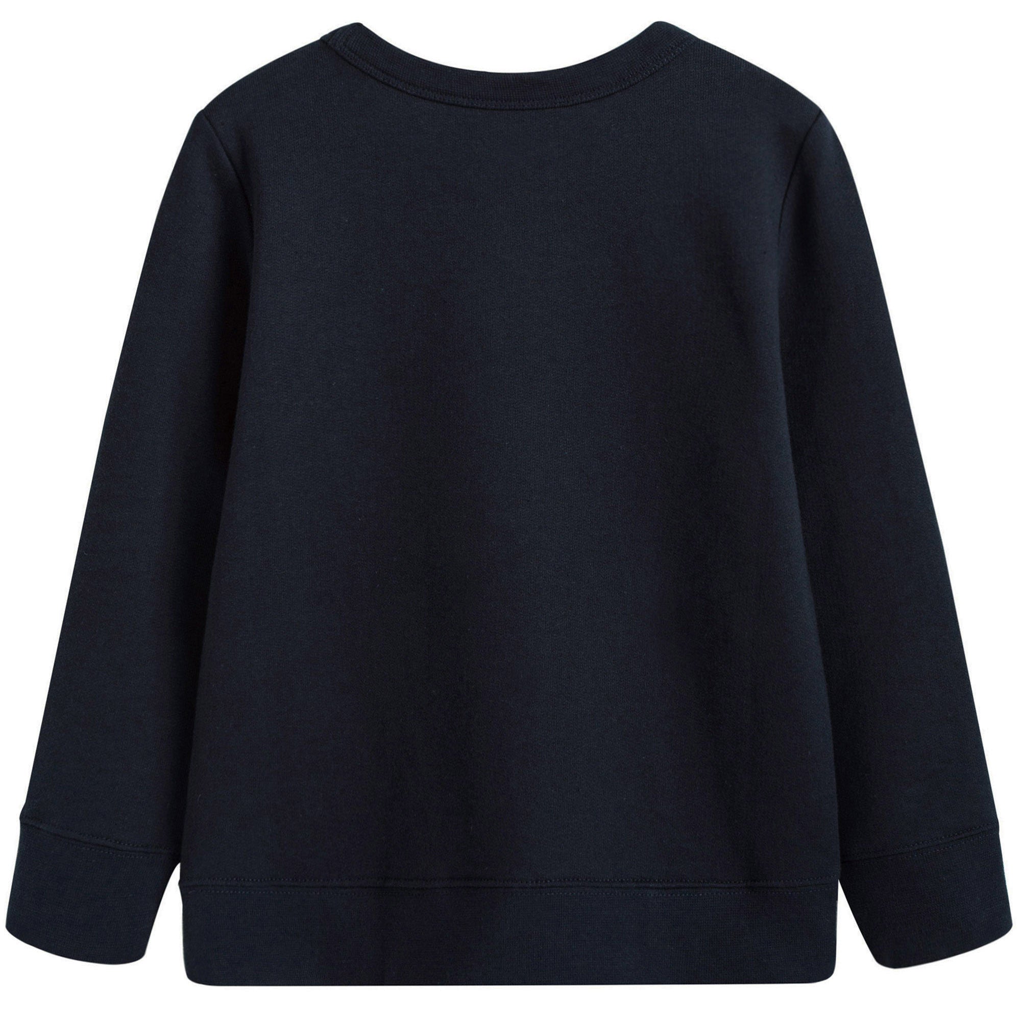 Boys & Girls Navy Blue Cotton Tiger Head Trims Sweashirt