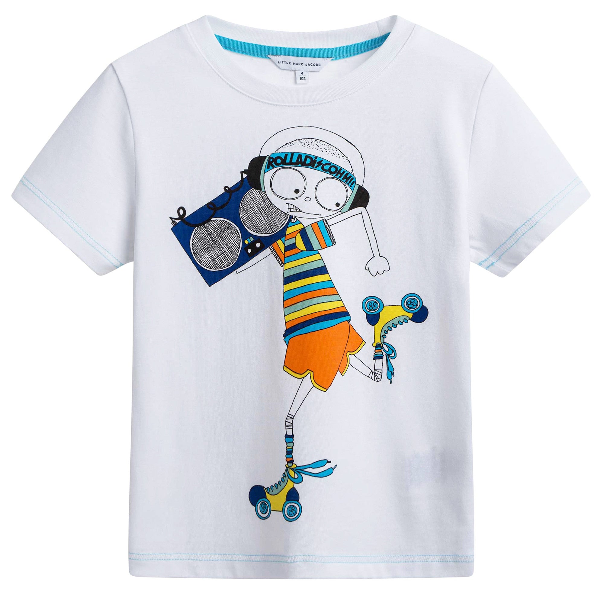 Boys White Cotton T-Shirt