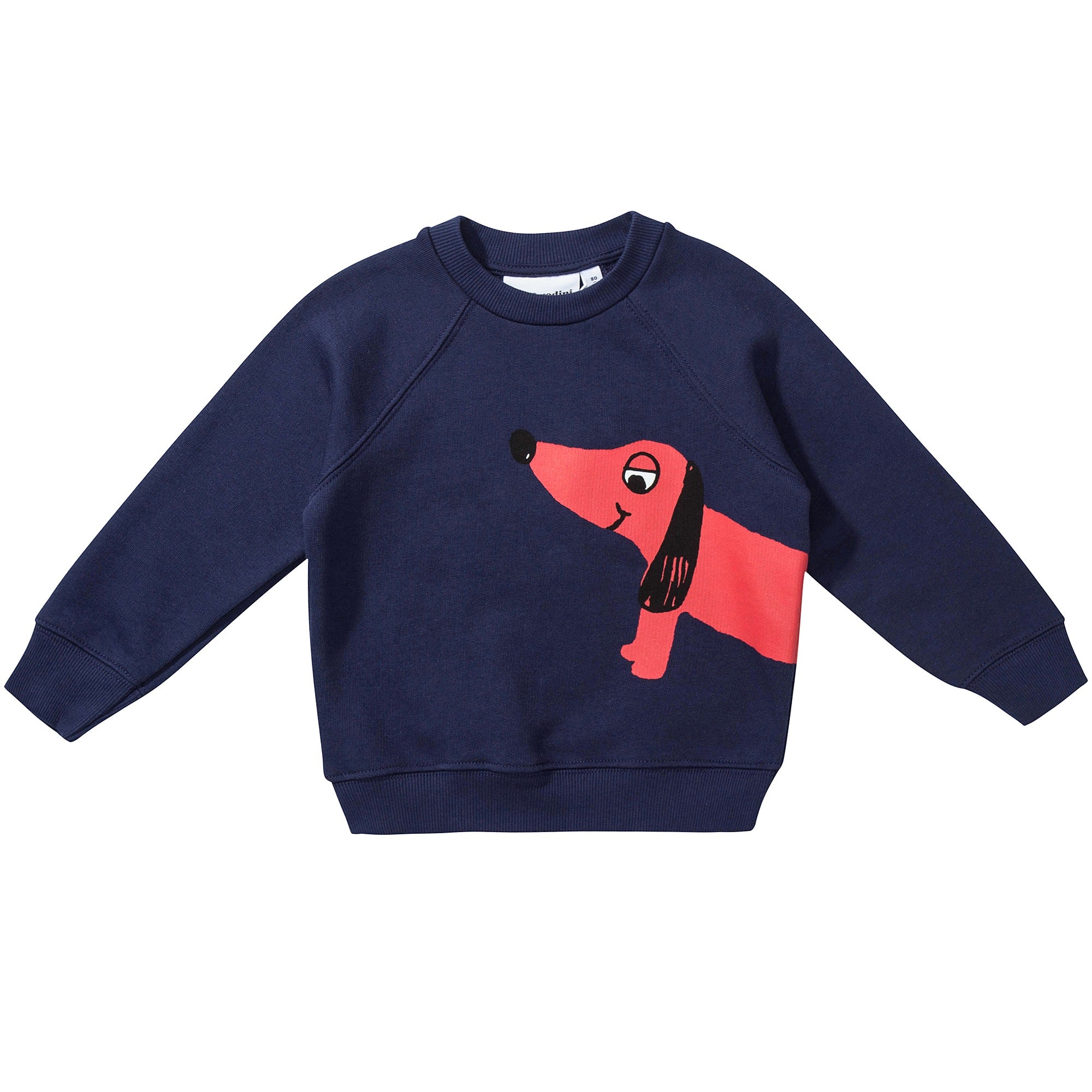 Girls Navy Blue Organic Cotton 鈥淒og鈥?Sweatshirt