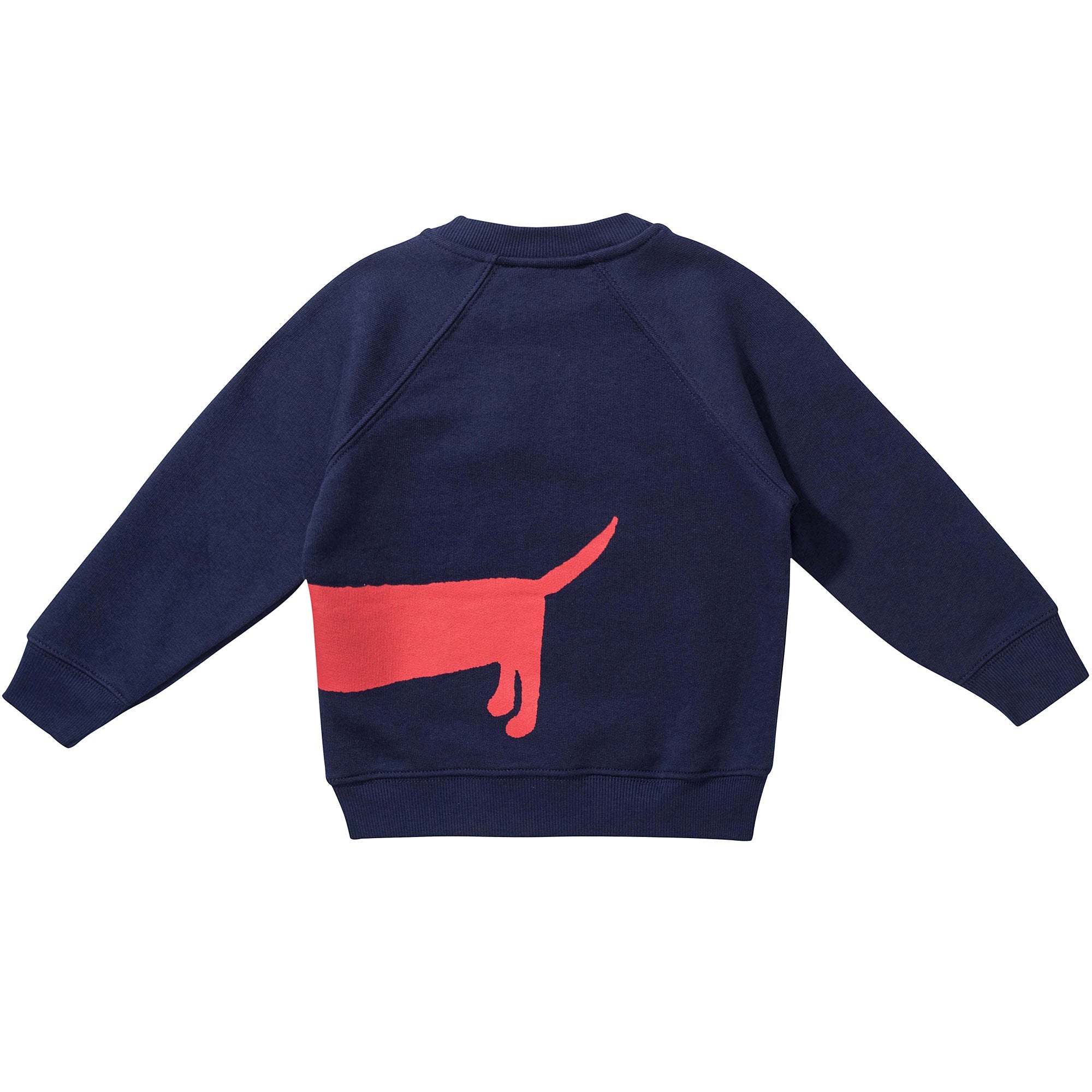 Girls Navy Blue Organic Cotton 鈥淒og鈥?Sweatshirt