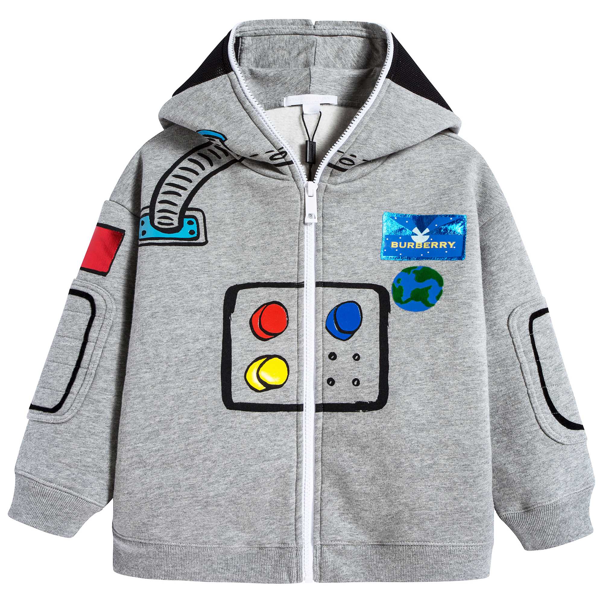Boys Grey Melange Cotton Sweatshirt